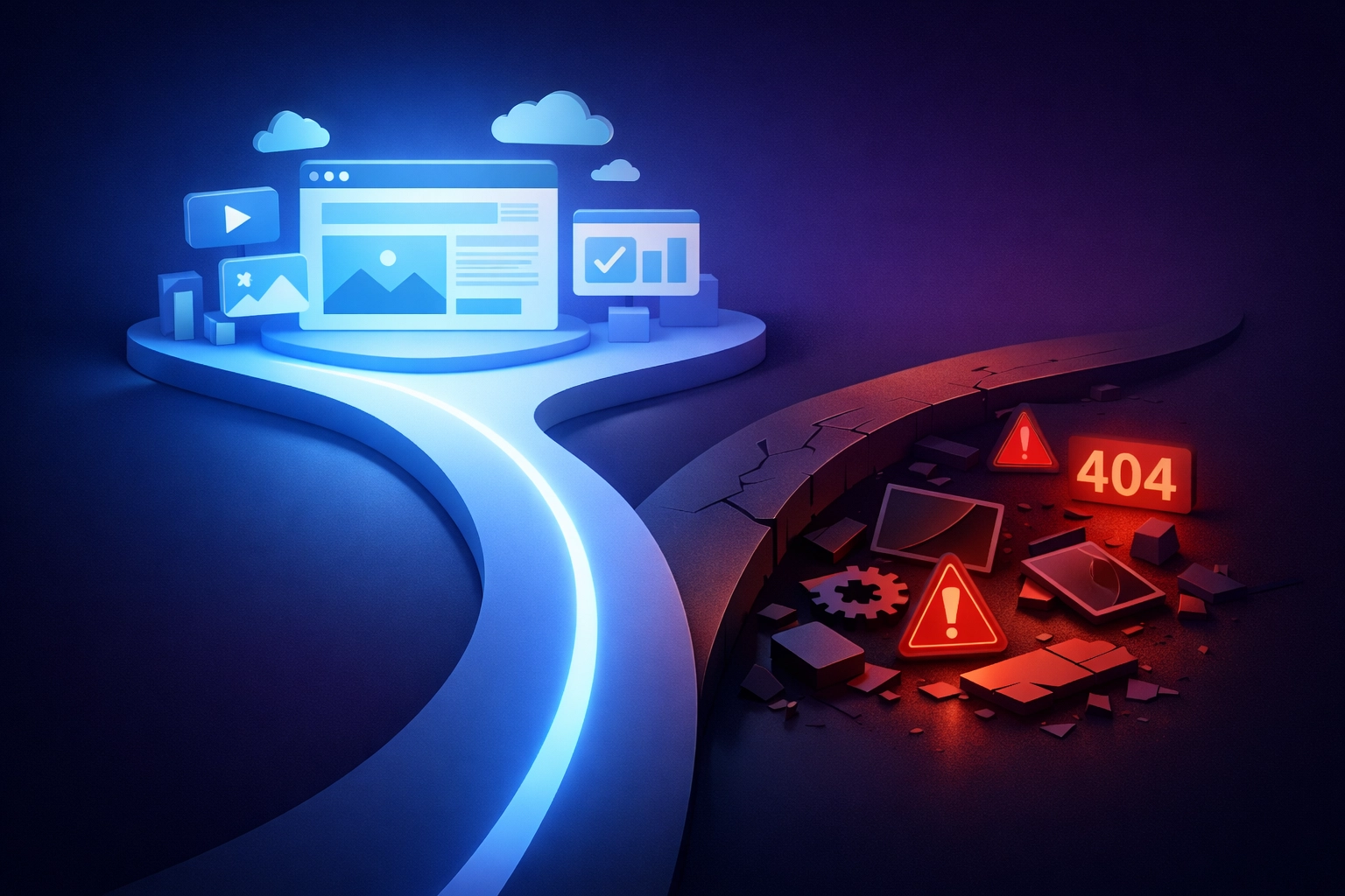 Two paths for website maintenance: proactive support versus reactive fixes