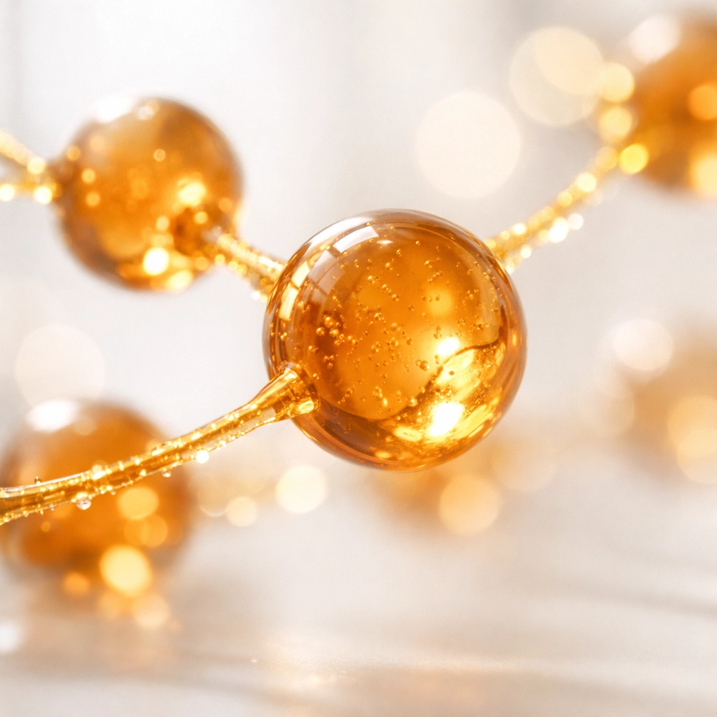 Detailed visualization of peptide molecular signaling for cellular vitality and restorative health.