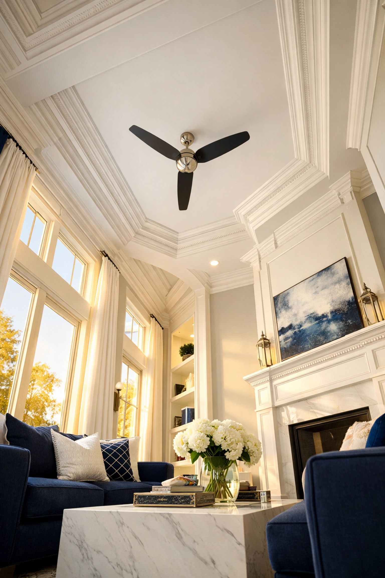 Pristine living room illustrating the top-to-bottom weekly house cleaning technique for Ashland homes.