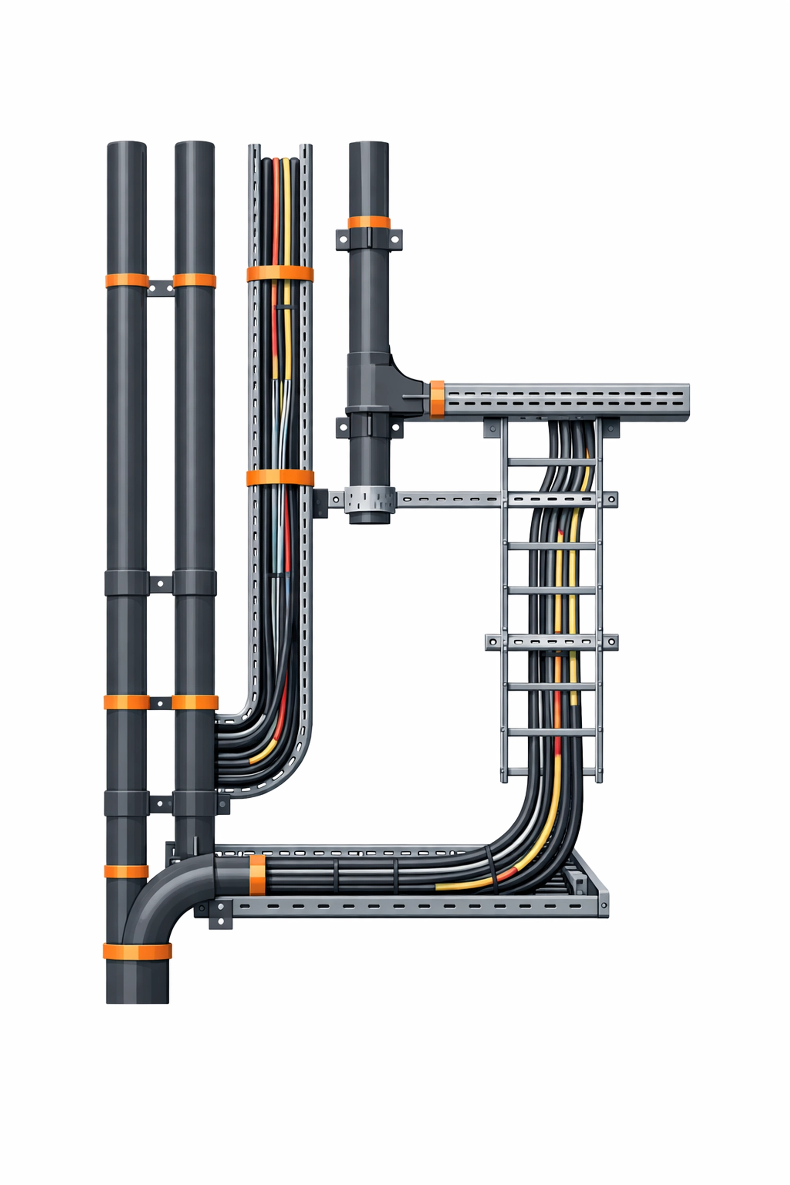 Professionelle Elektroinstallation und Kabelführung für Wärmepumpen-Wartung