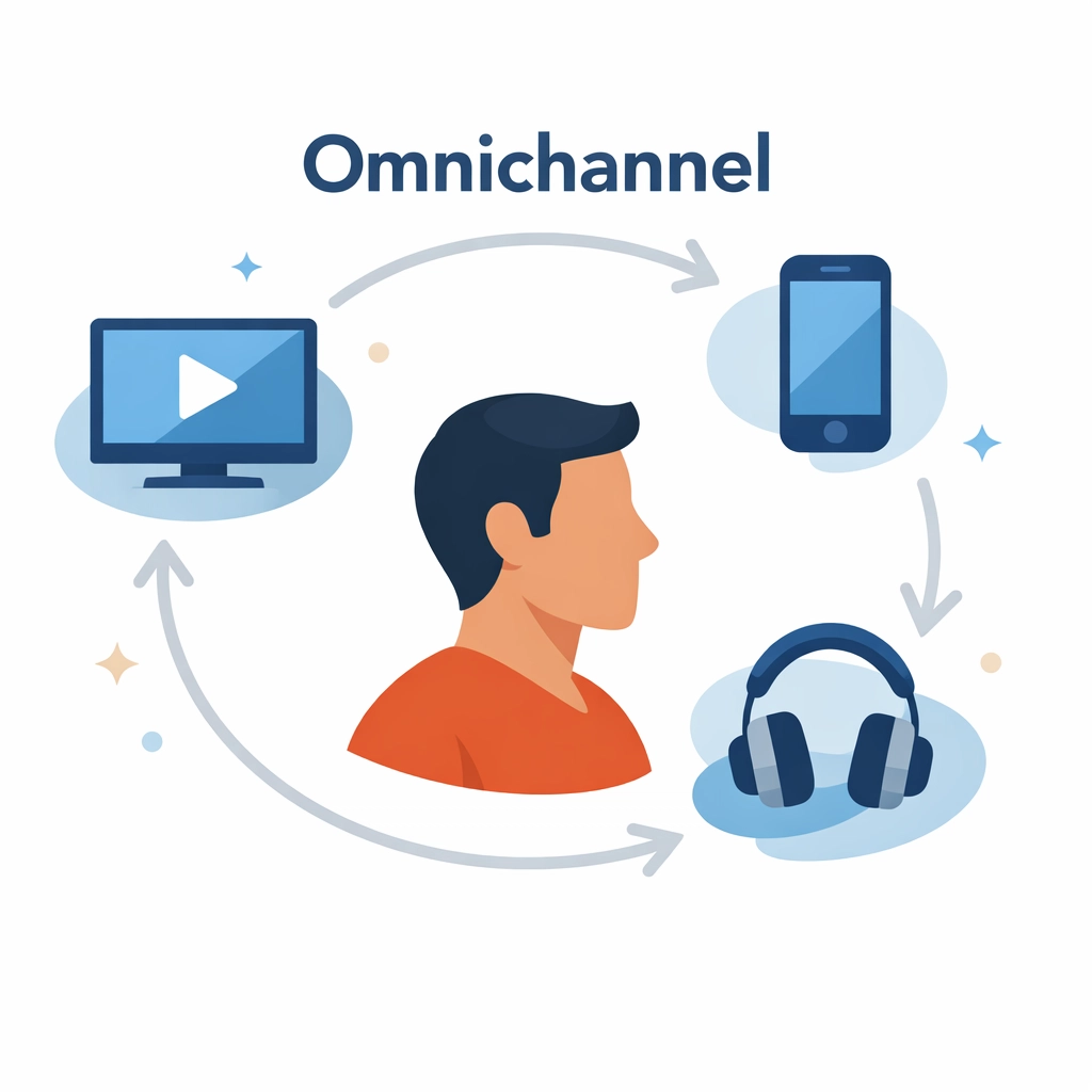 Omnichannel political campaign strategy connecting CTV, mobile ads, and audio for voter persuasion.