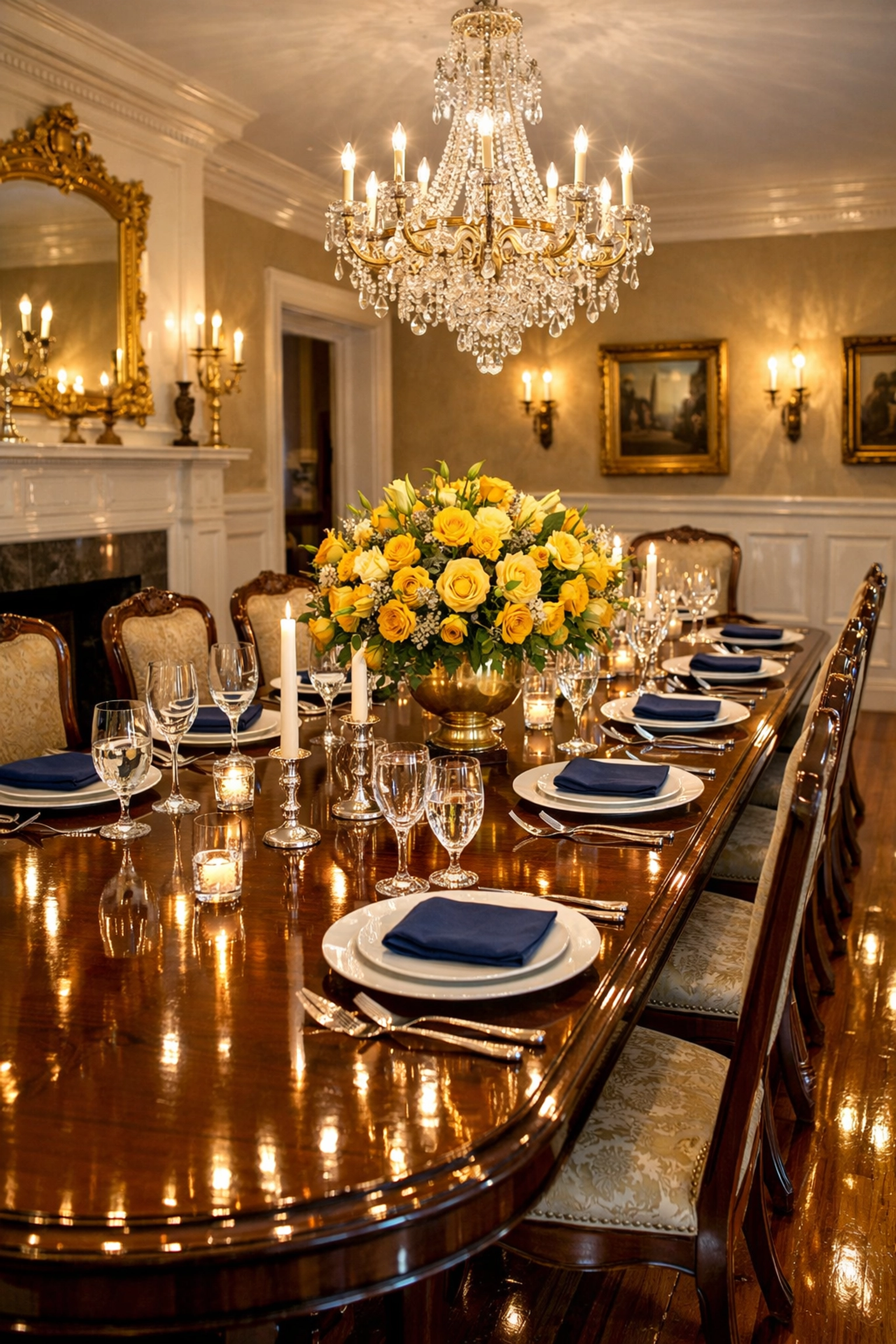 Sparkling formal dining room in Westborough, MA, showcasing premium house cleaning for special events.