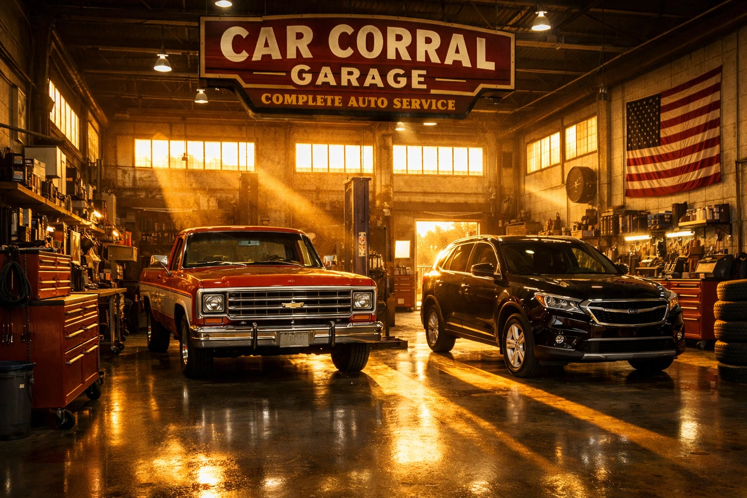 Inside Car Corral Garage, the go-to shop for transmission repair in Brownwood TX.