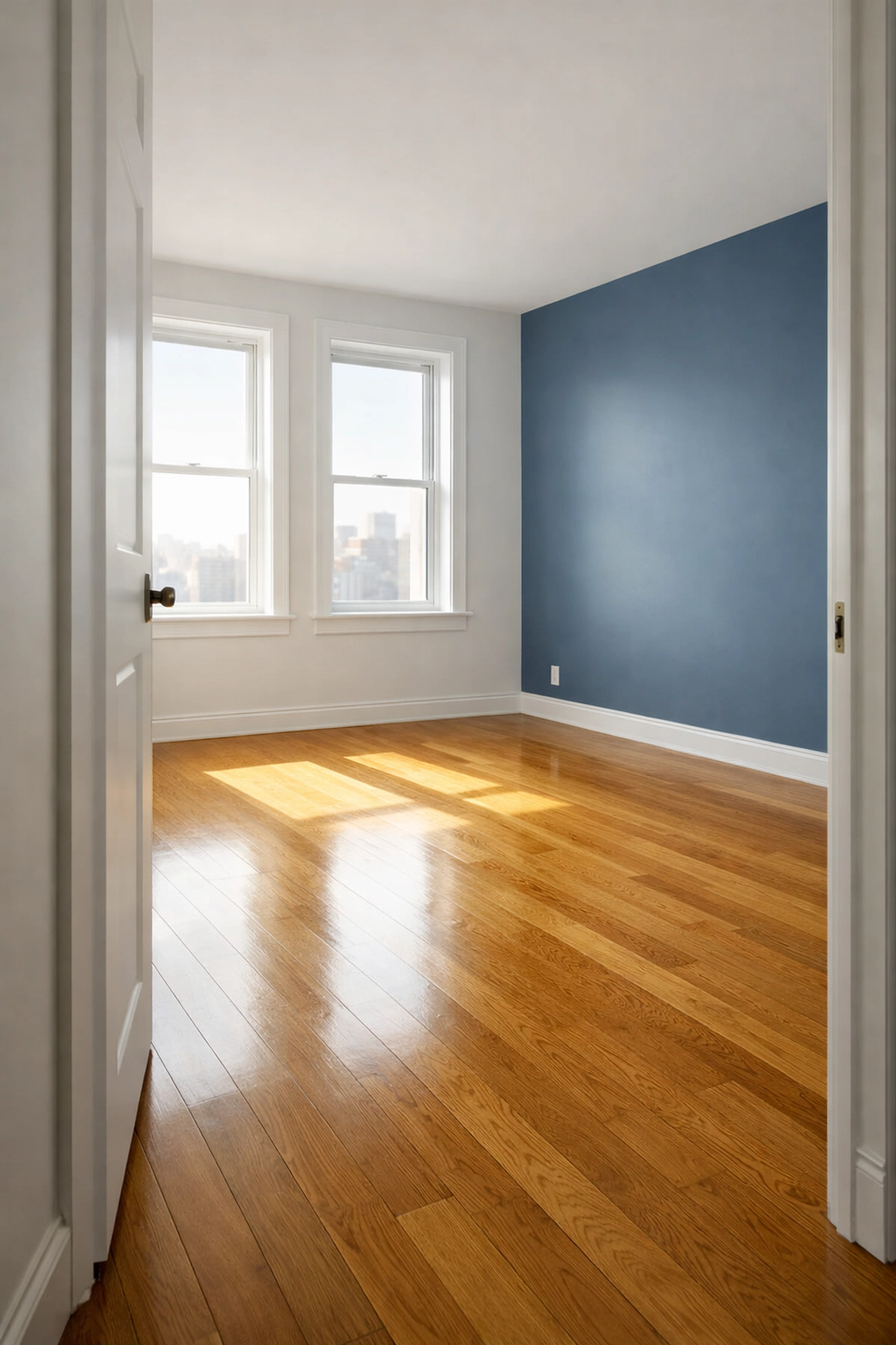 Immaculately clean apartment bedroom in Leominster ready for move-in or post-construction results.