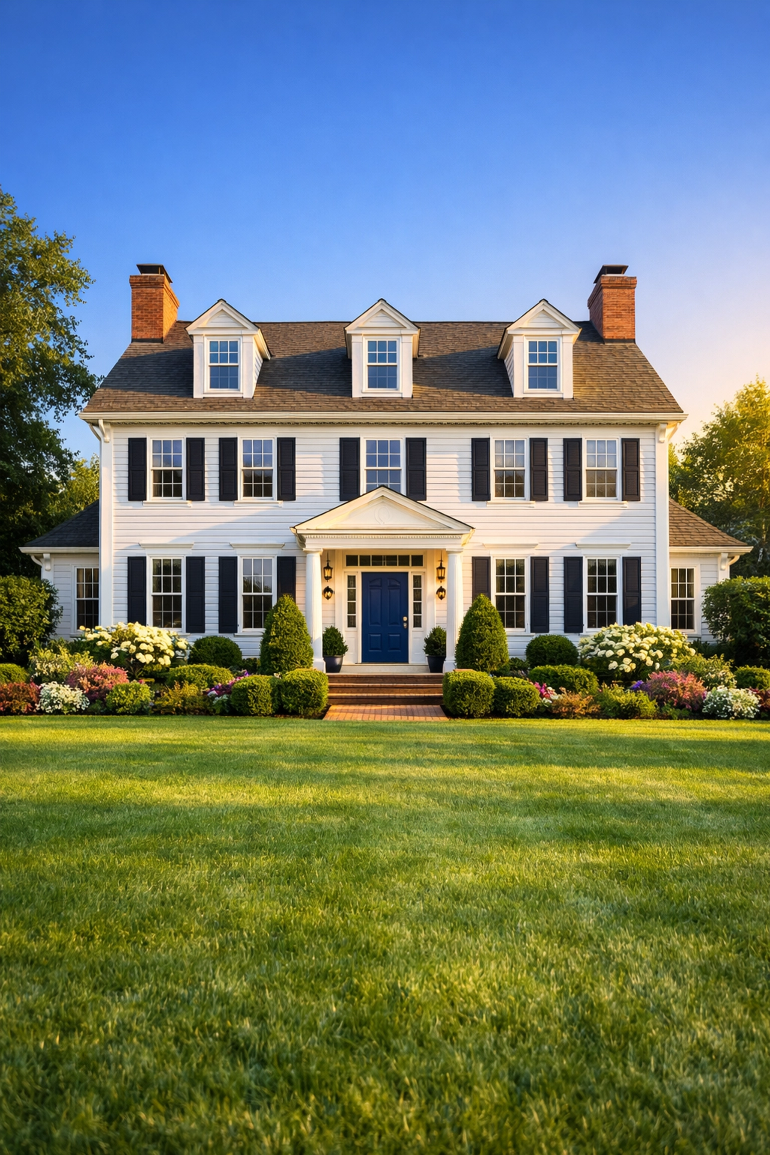 A luxury Marlborough colonial home serviced by professional house cleaning and maintenance teams.