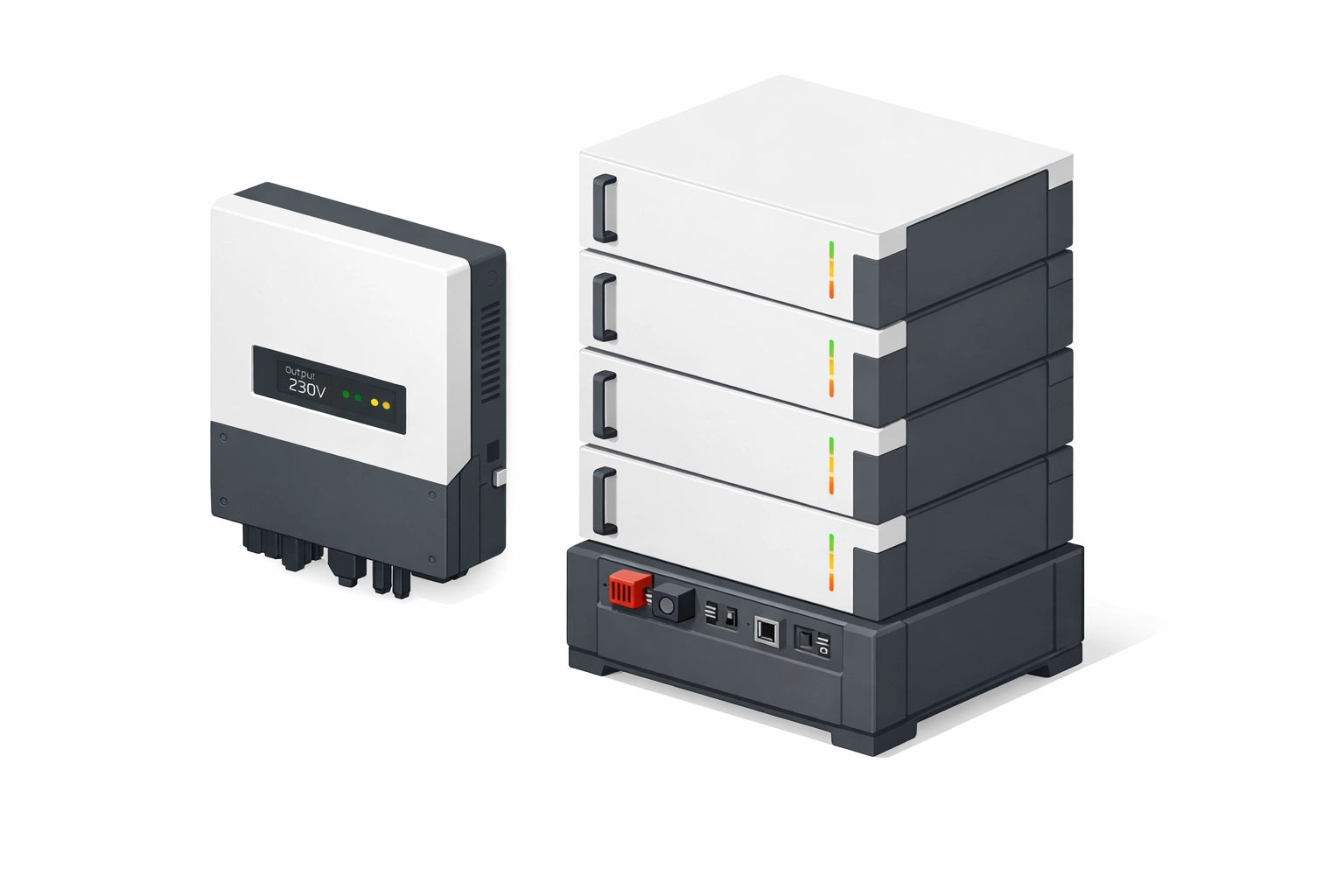 Moderner Lithium-Batteriespeicher und Wechselrichter für maximale PV-Unabhängigkeit in Wien.