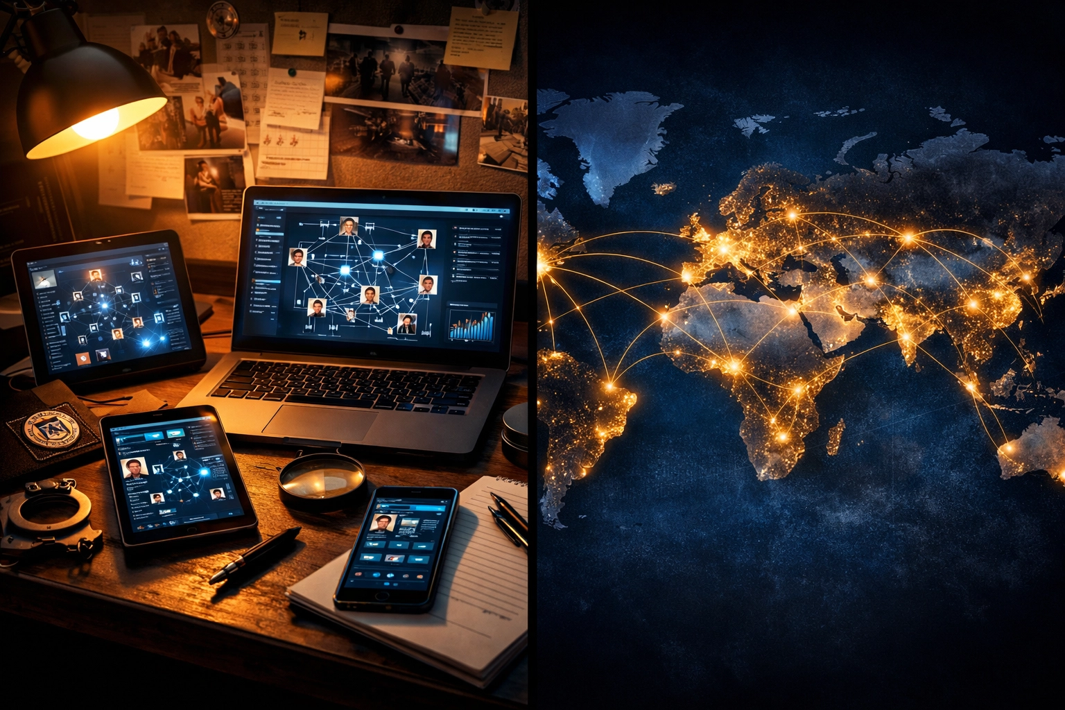 International law enforcement tracking romance scam criminals across global networks