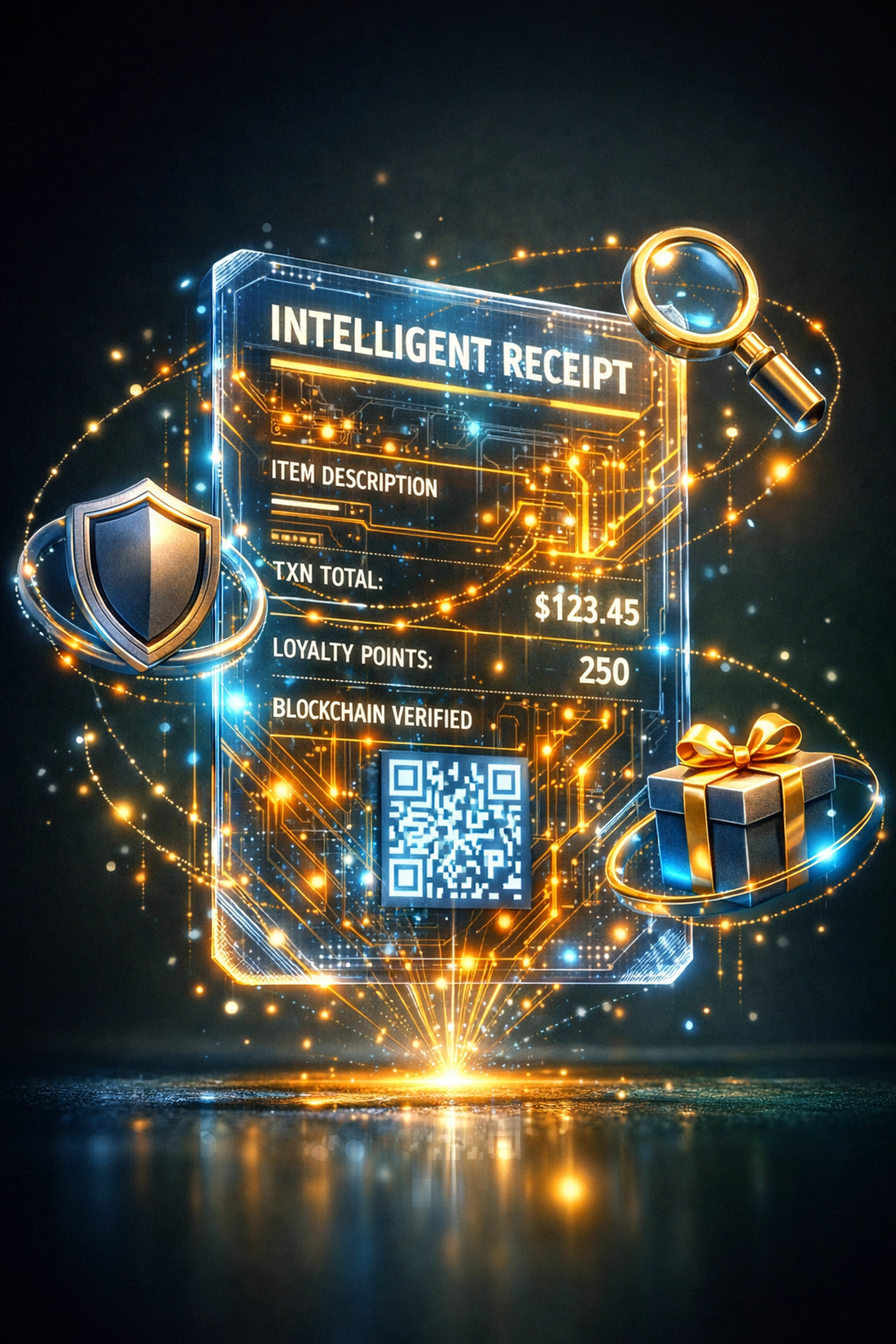 Secure intelligent NFT receipt for metaverse shopping, tax accounting, and loyalty rewards.