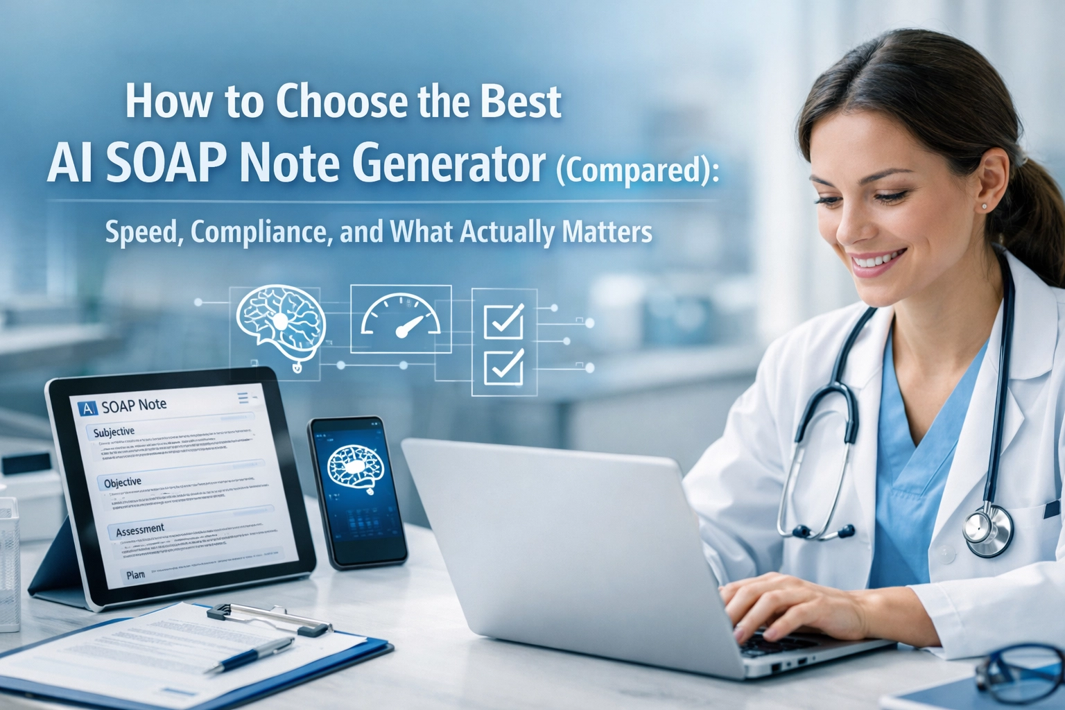 [HERO] How to Choose the Best AI SOAP Note Generator (Compared): Speed, Compliance, and What Actually Matters