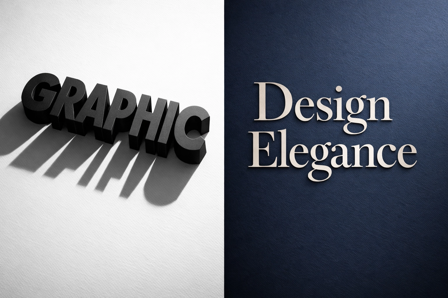 Typography comparison showing sans-serif and serif fonts for brand identity design