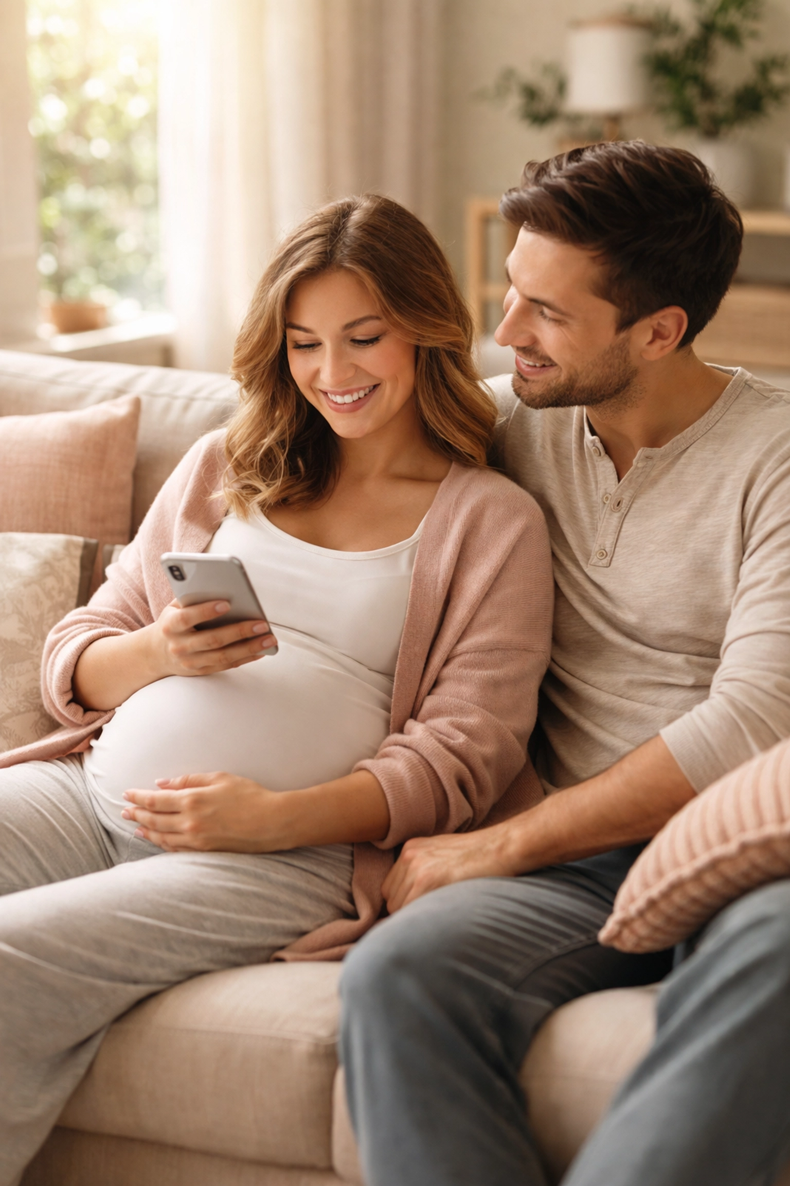 Pregnant Surrogate supported by a friend, relaxing and communicating during the surrogacy journey