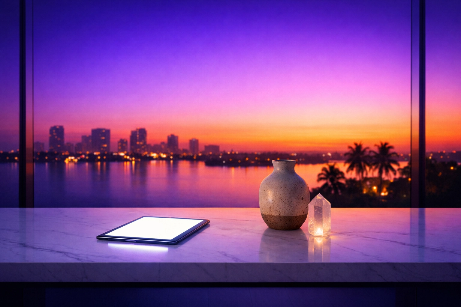 Luxury workspace in South Florida illustrating the transition to automated systems for visionary marketing leaders.