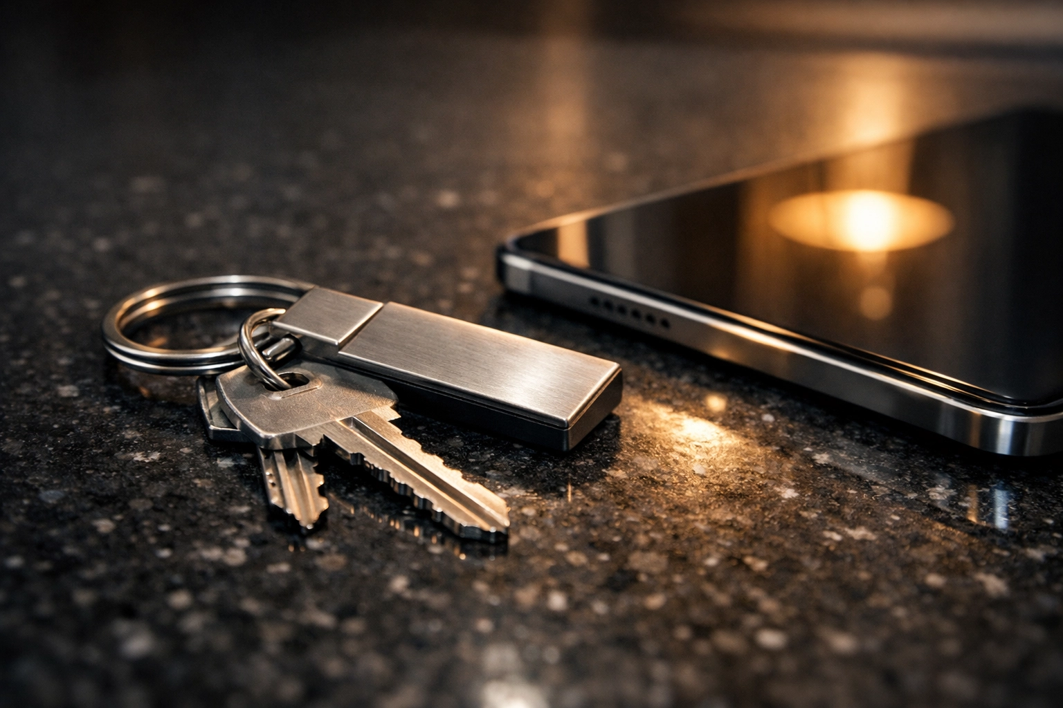 Keys and digital tablet on a counter, representing full-service rental property management in Phoenix.