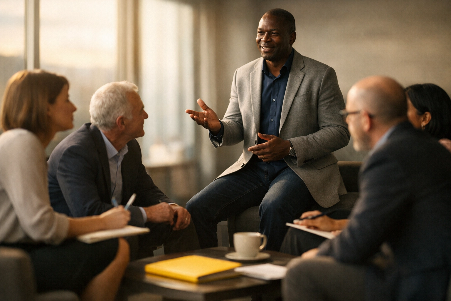 MSP peer group meeting with owners sharing exit planning strategies