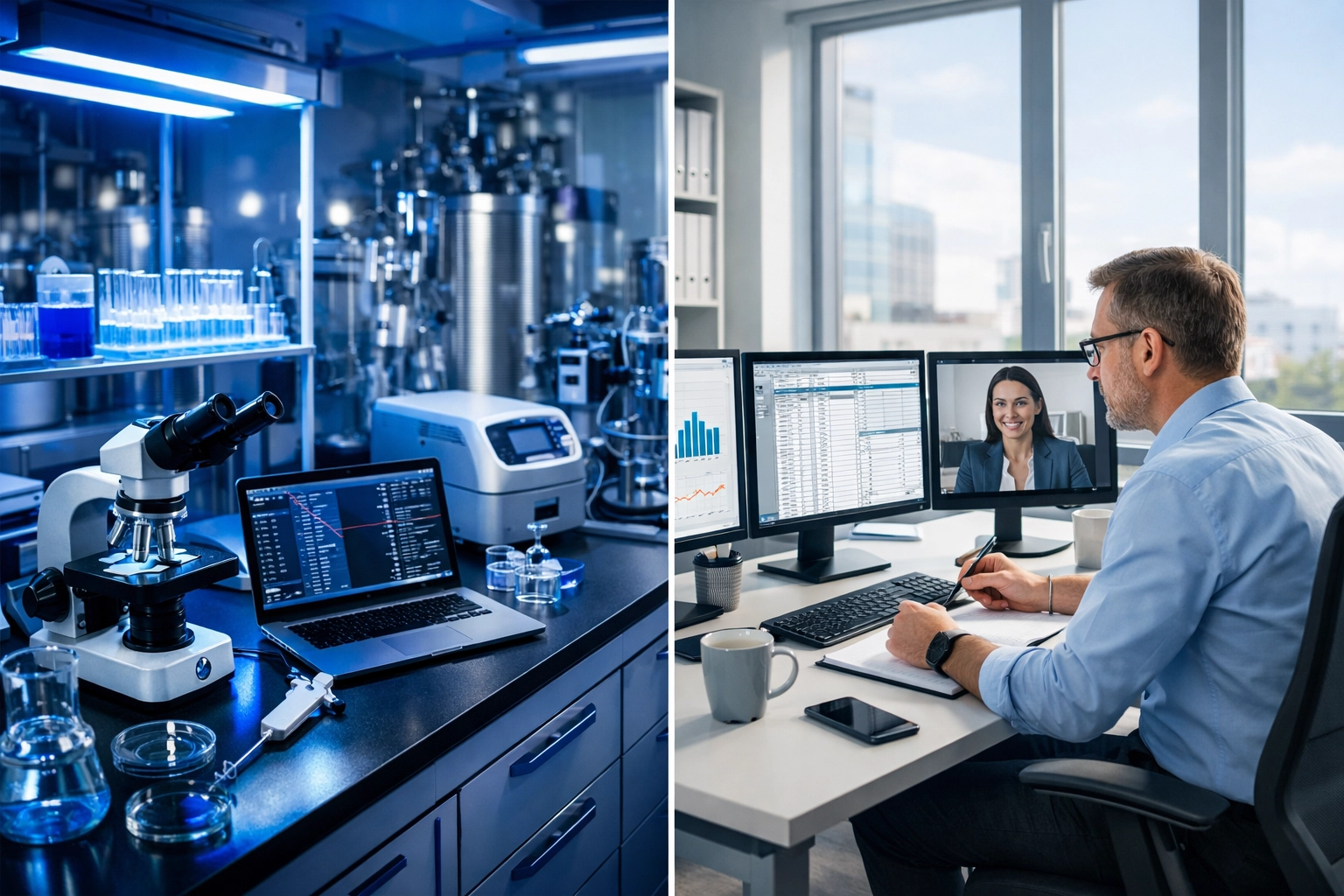 Biotech consultant analyzing antibody discovery data for CRO oversight decisions