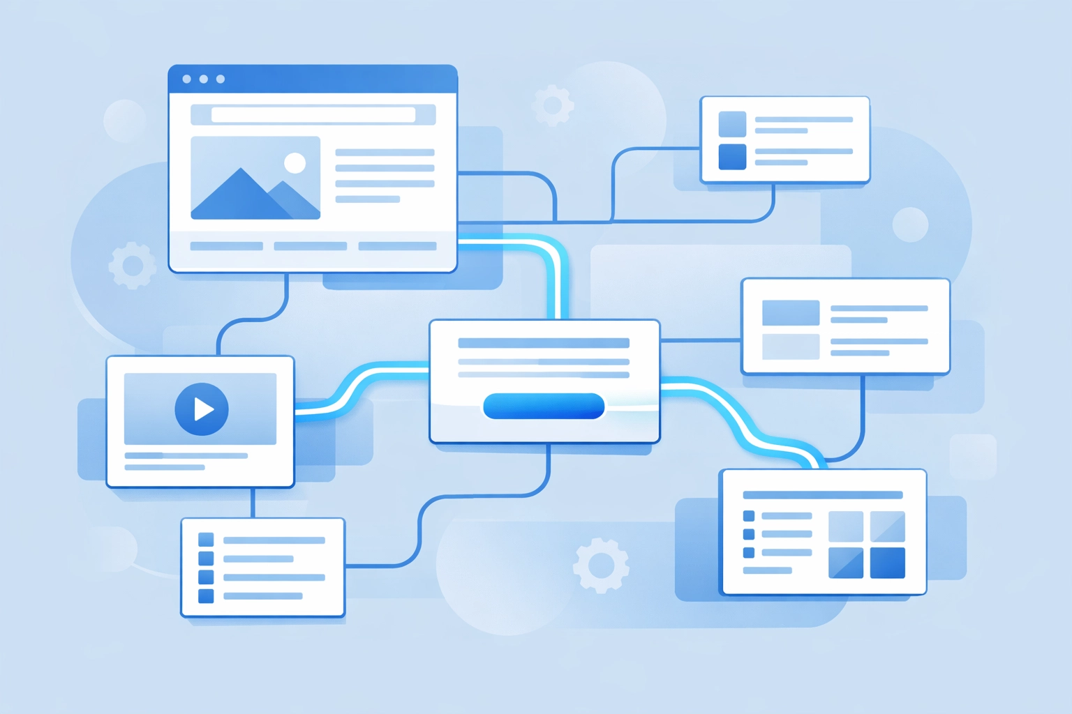 Clean website navigation structure with clear pathways for improved user experience