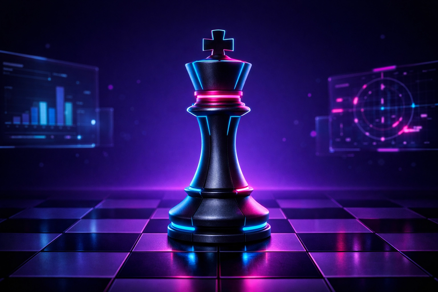 A steel chess king symbolizing a winning local SEO strategy and competitive business growth.