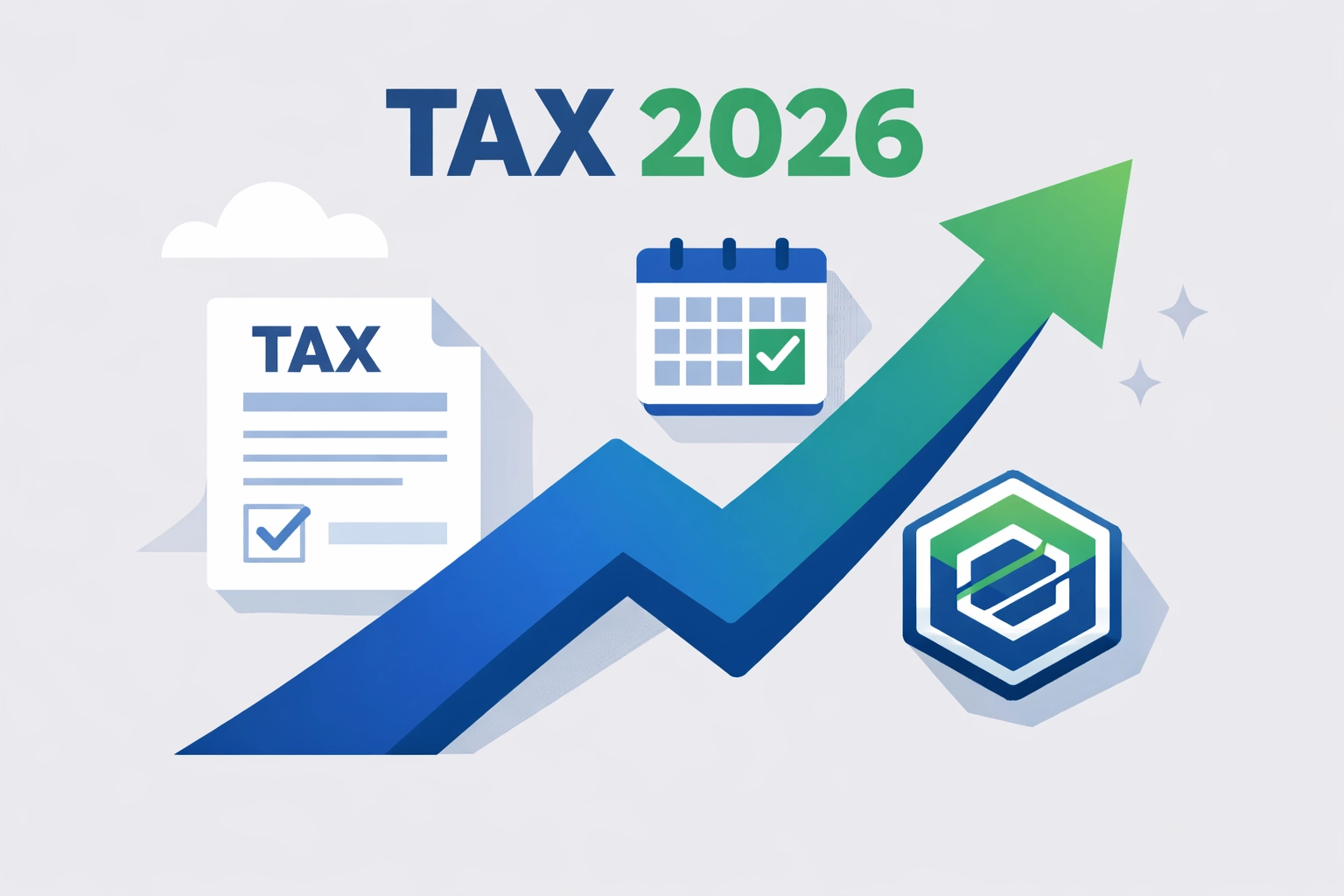 Modern illustration of 2026 tax updates, digital asset reporting, and filing deadlines for New Haven residents.