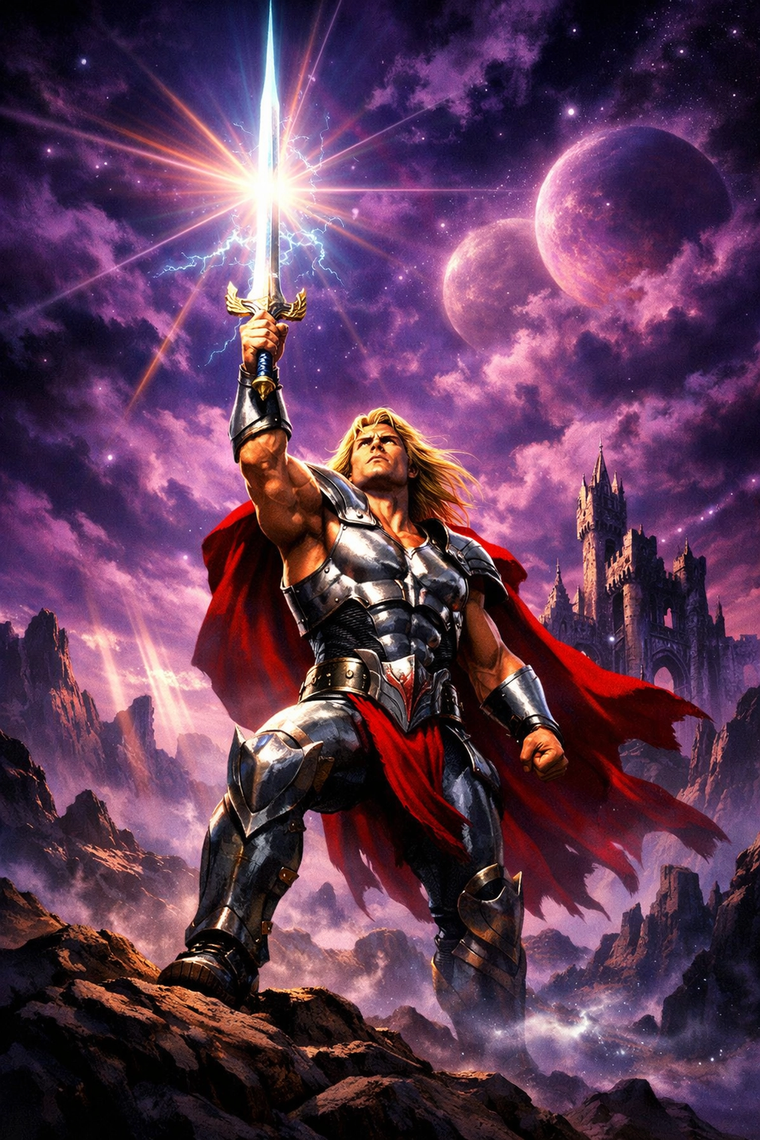 He-Man wielding the Power Sword on Eternia in the Masters of the Universe 2026 movie trailer