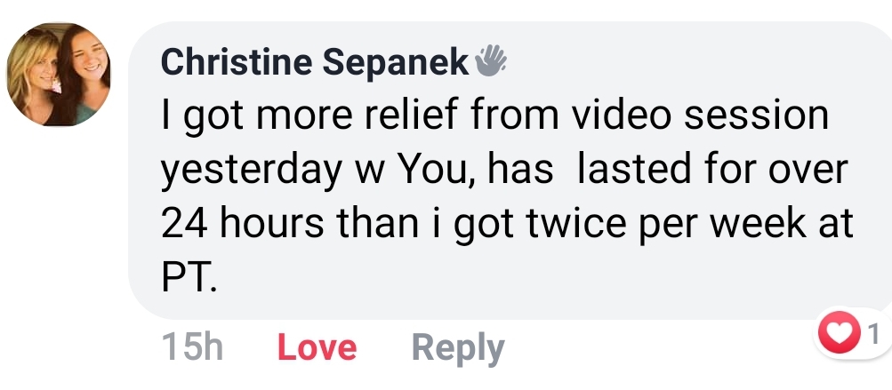 Client testimonial screenshot Screenshot of a client testimonial