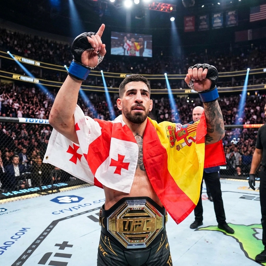 [HERO] Ilia Topuria: The Undefeated King’s Return at UFC Freedom 250