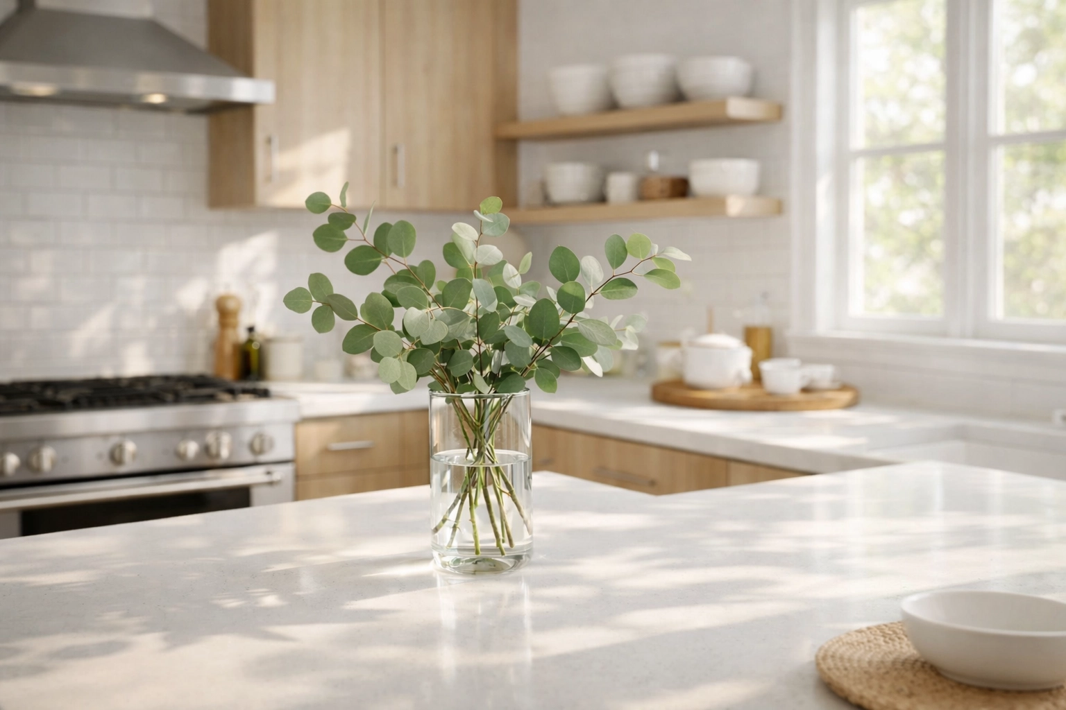 Minimalist sunlit Denver kitchen, representing long-term real estate equity and home ownership.