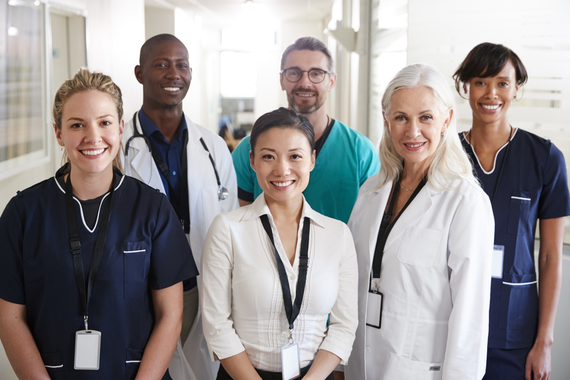 Healthcare Team with ID Badges