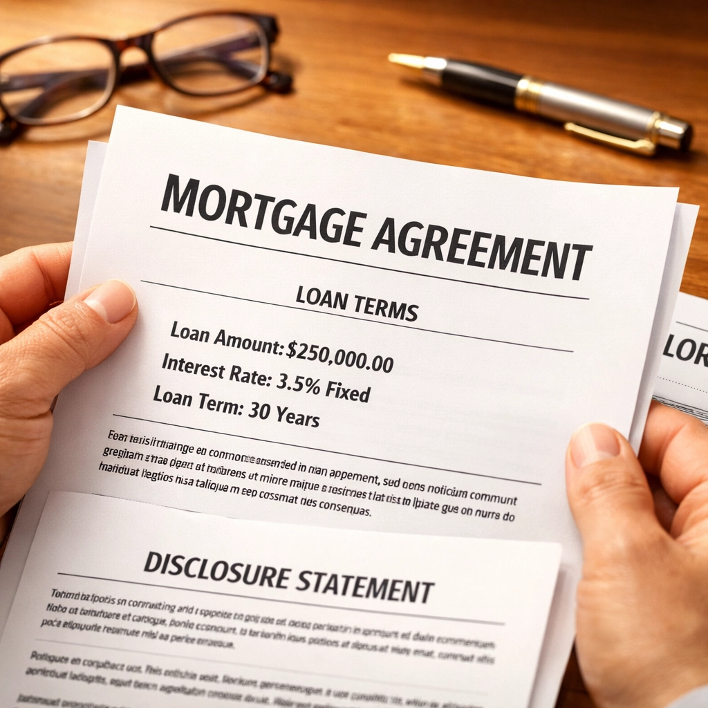 Reverse mortgage documents showing Washington state consumer protections