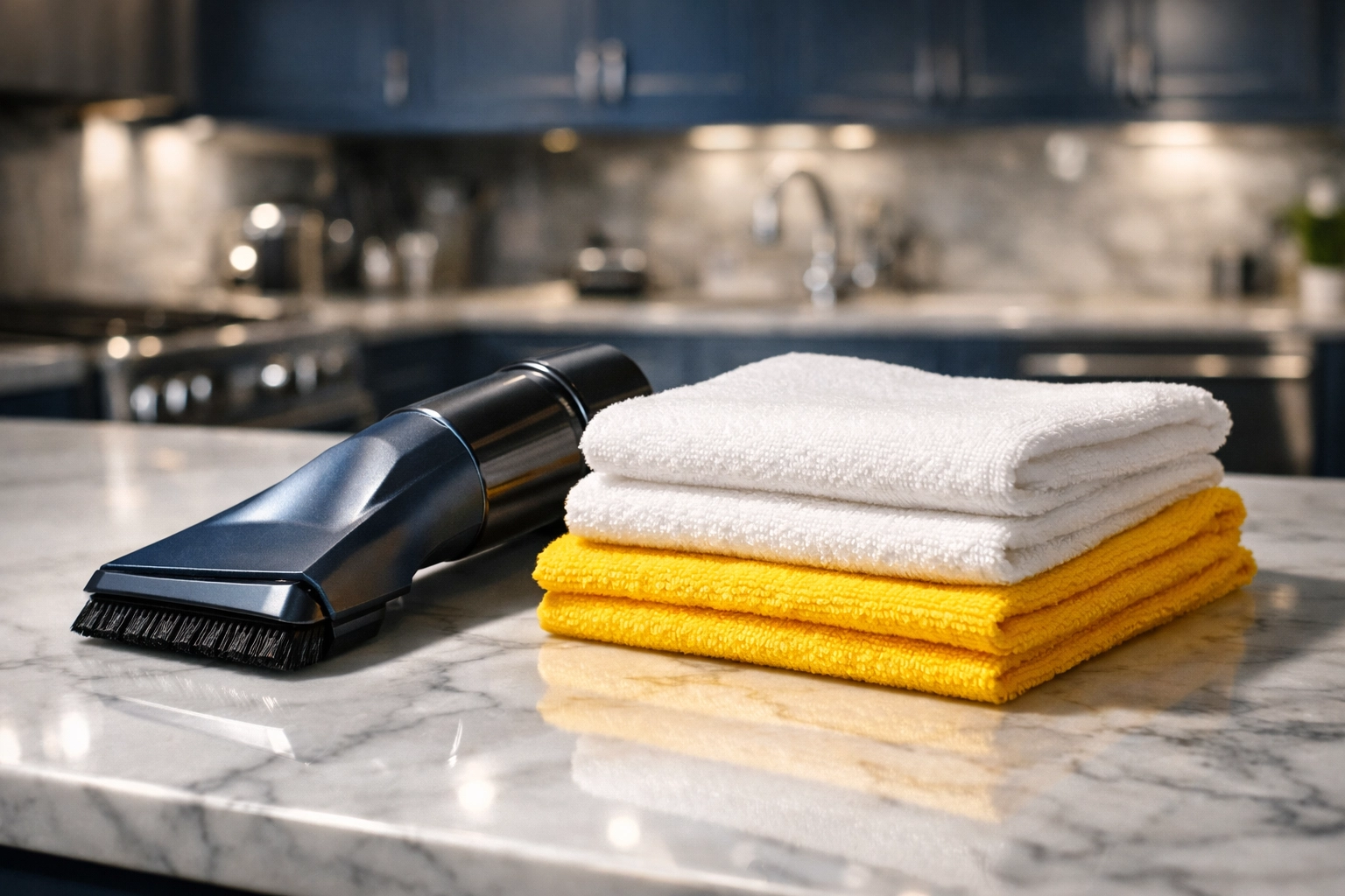 Professional-grade cleaning tools and microfiber cloths used by expert cleaning services near me.