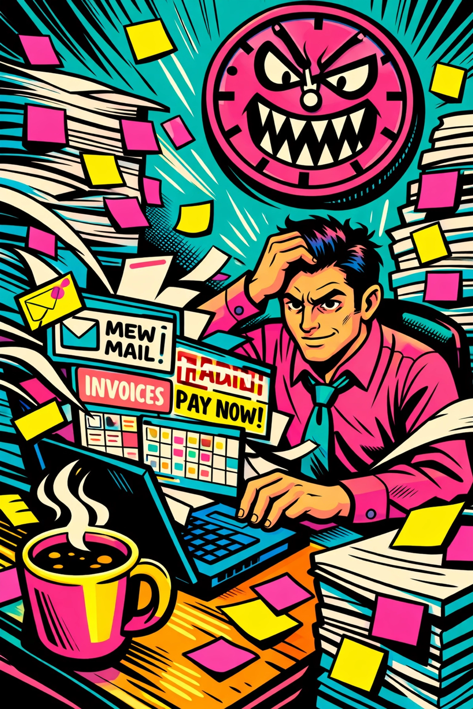 Overwhelmed small business owner buried in admin, why workflow automation for small business matters