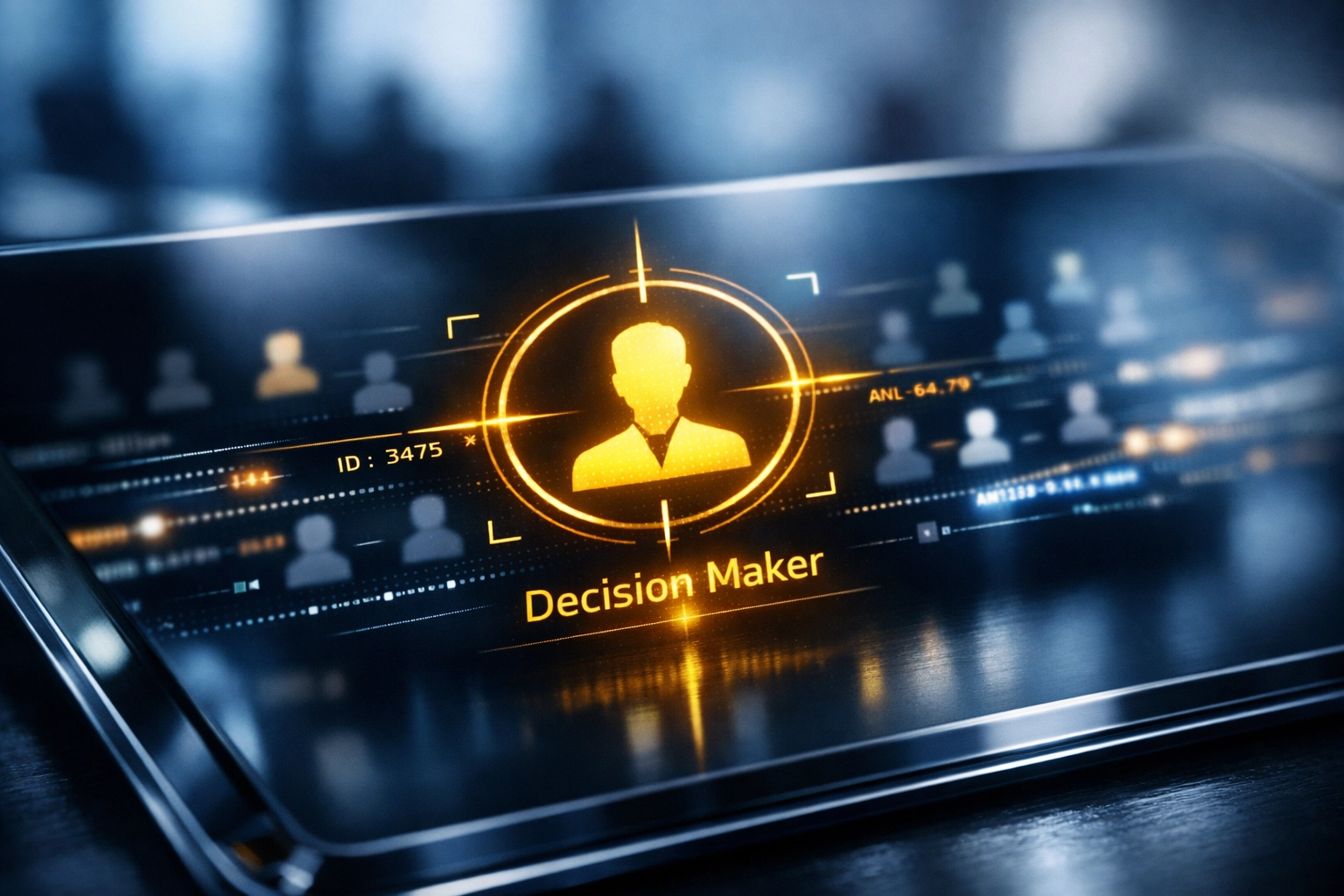 AI data visualization highlighting target audience leads and event planner contacts for authors.