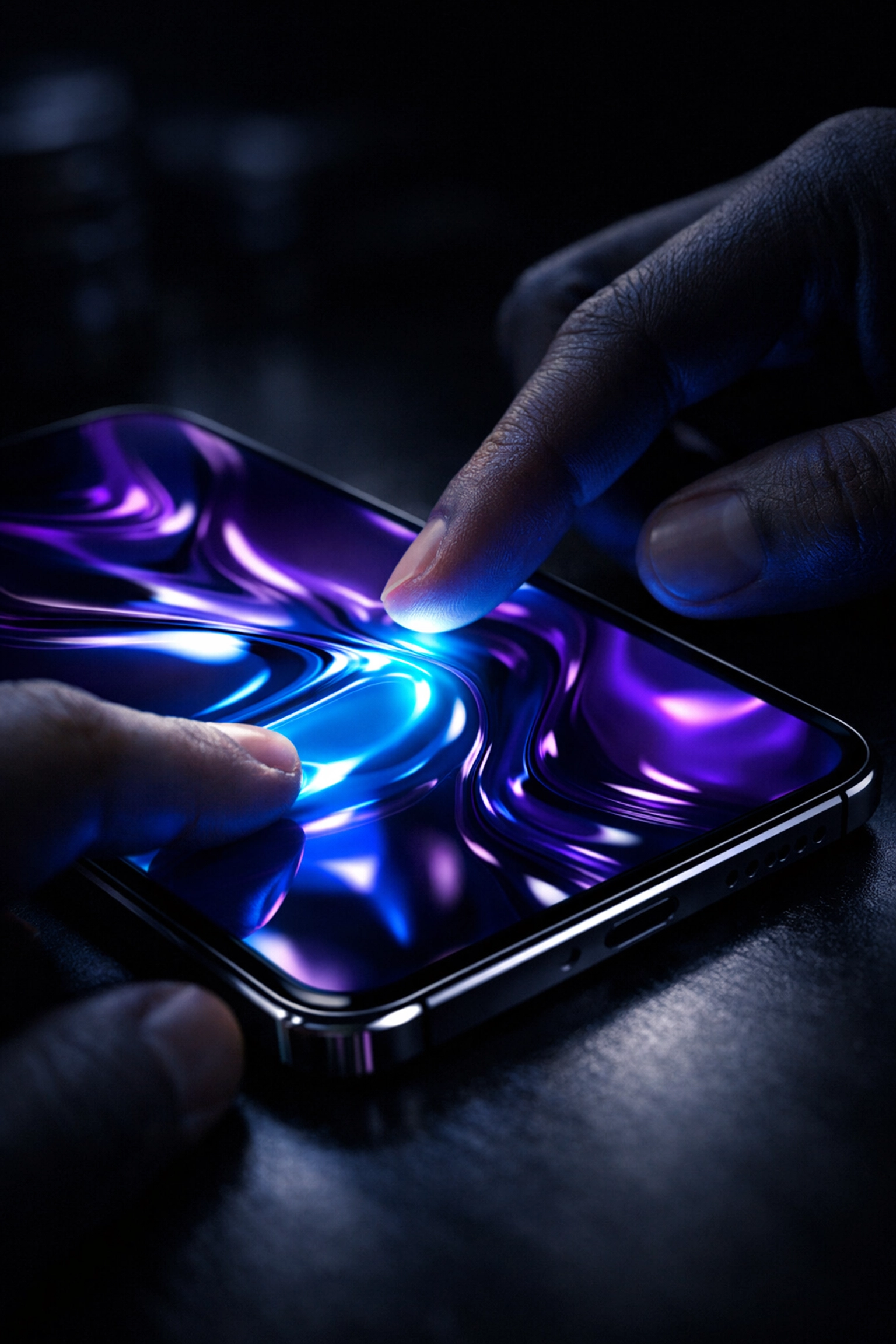 Premium mobile UI UX design services showing a sleek smartphone interface for luxury e-commerce.