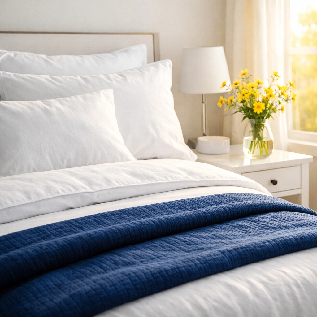 Sanitized master bedroom in Massachusetts after a residential cleaning MA deep cleaning reset.