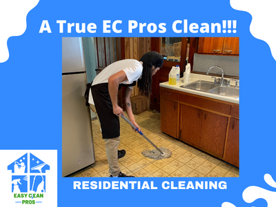 Easy Clean Pros Team Member Mopping