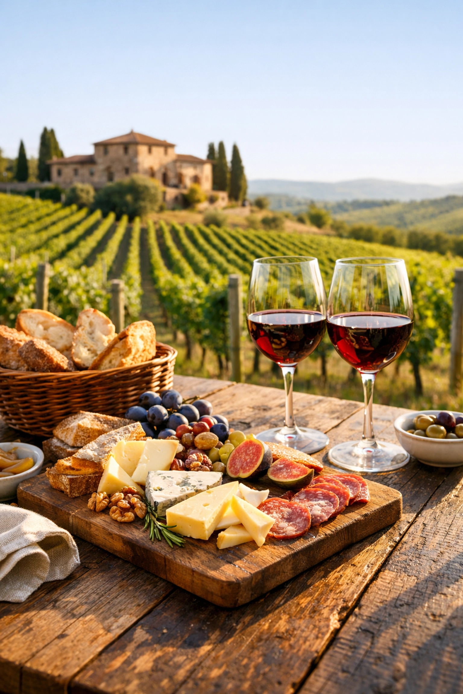 Private luxury shore excursion featuring a wine tasting in an Italian vineyard.