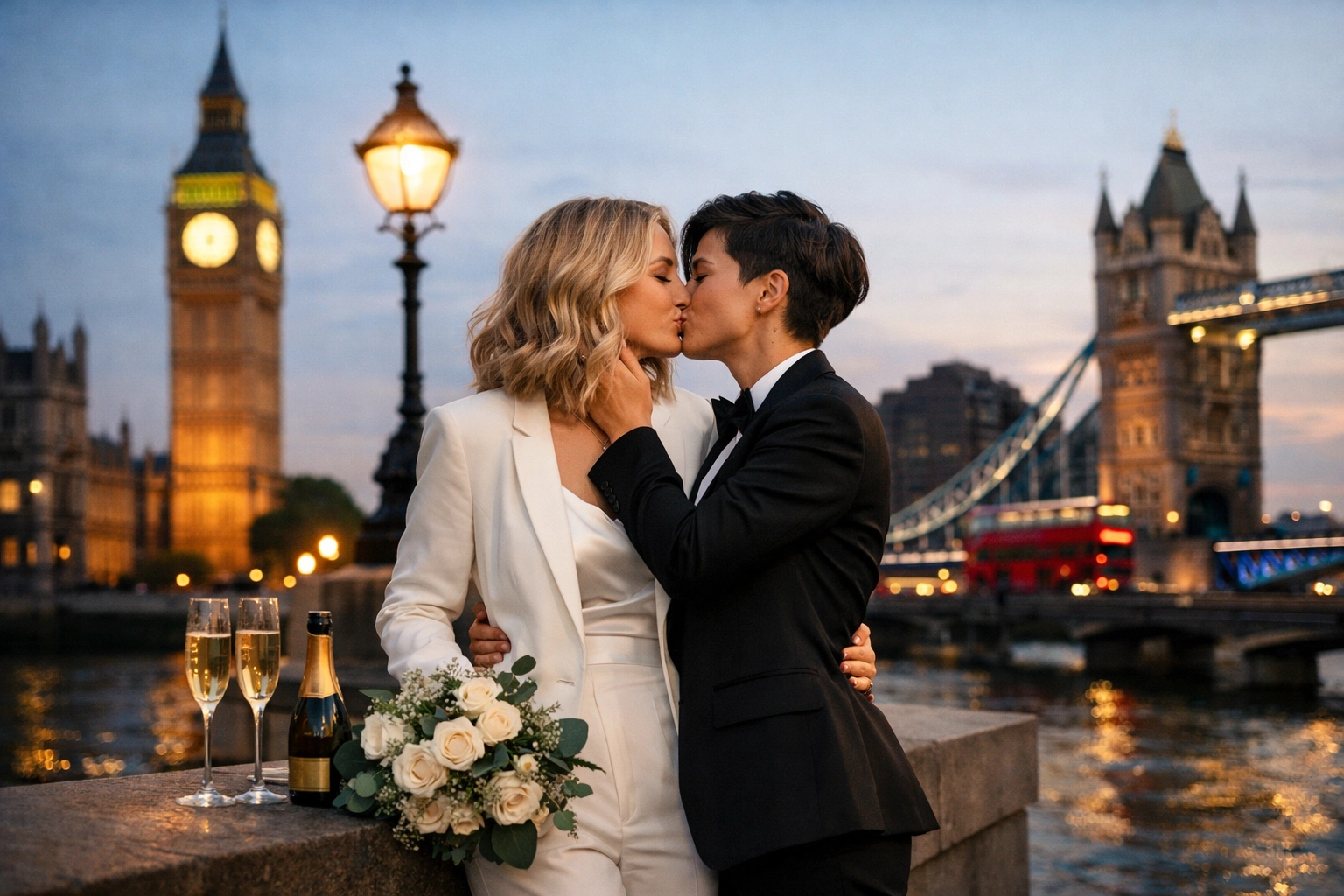 City Elegance and London Landmarks A Sophisticated Elopement