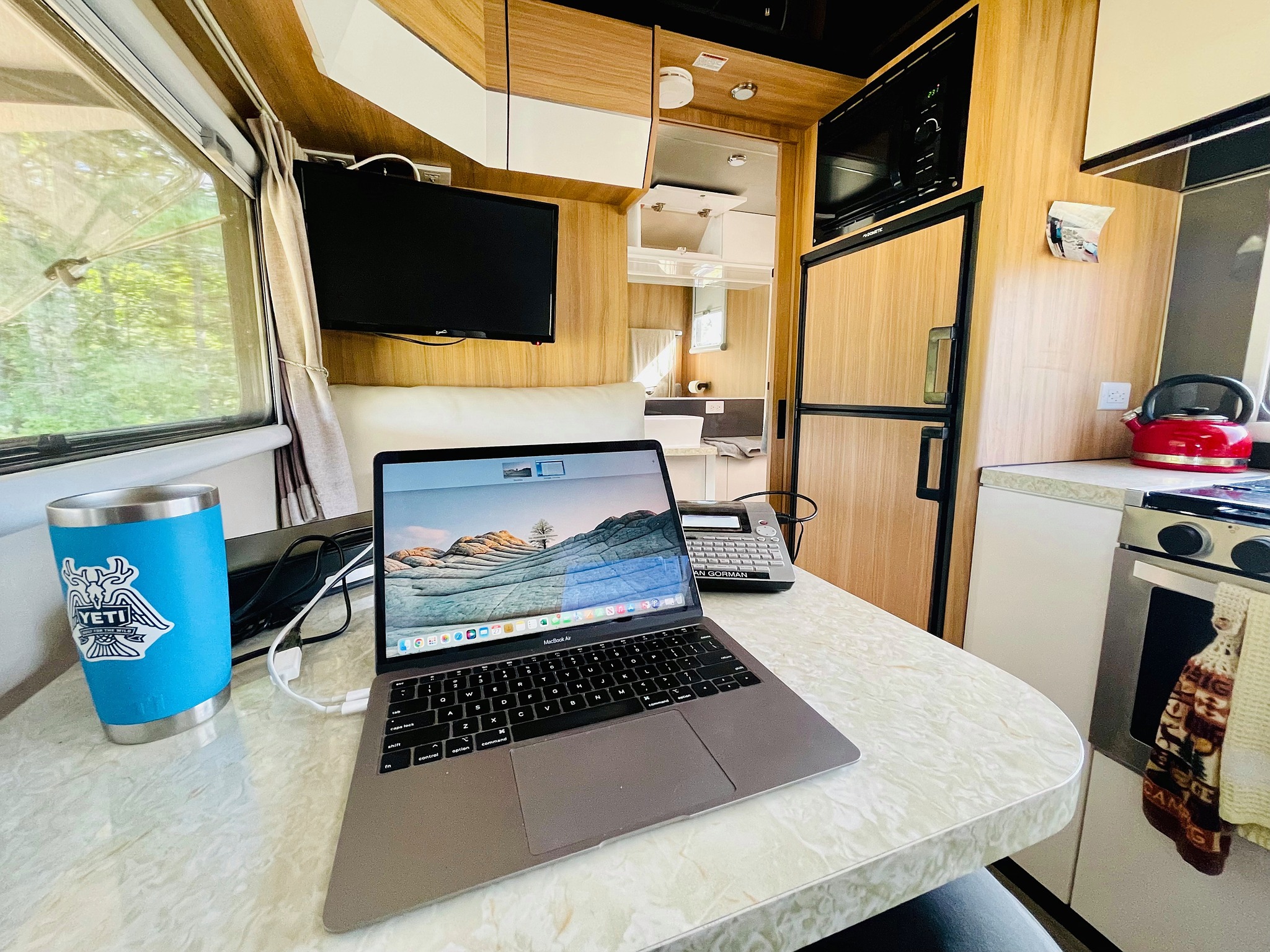 Modern RV Workspace Setup