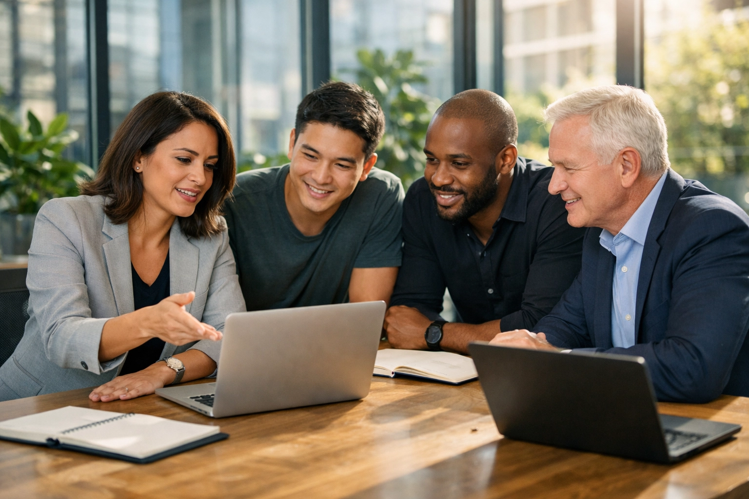 ServiceNow implementation partner team collaborating on Agentic AI architecture in a professional office setting.