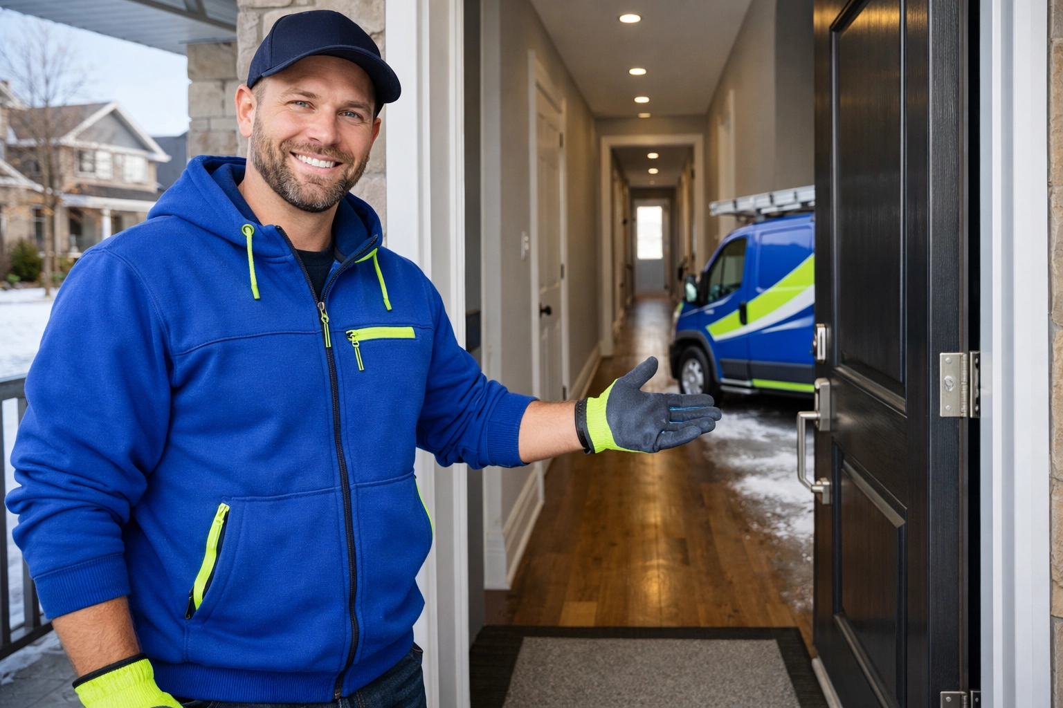 Junk GTA professional showing a clear walkway for safe Innisfil junk removal in Simcoe County.