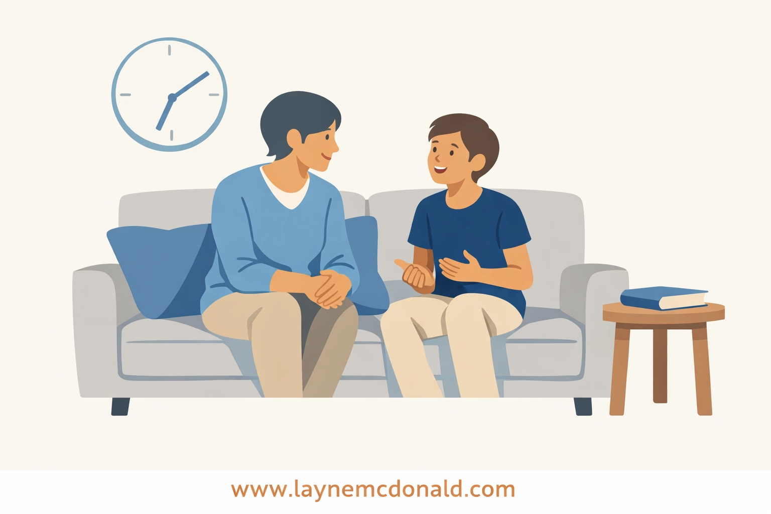 Parent and child in respectful conversation setting clear boundaries with grace