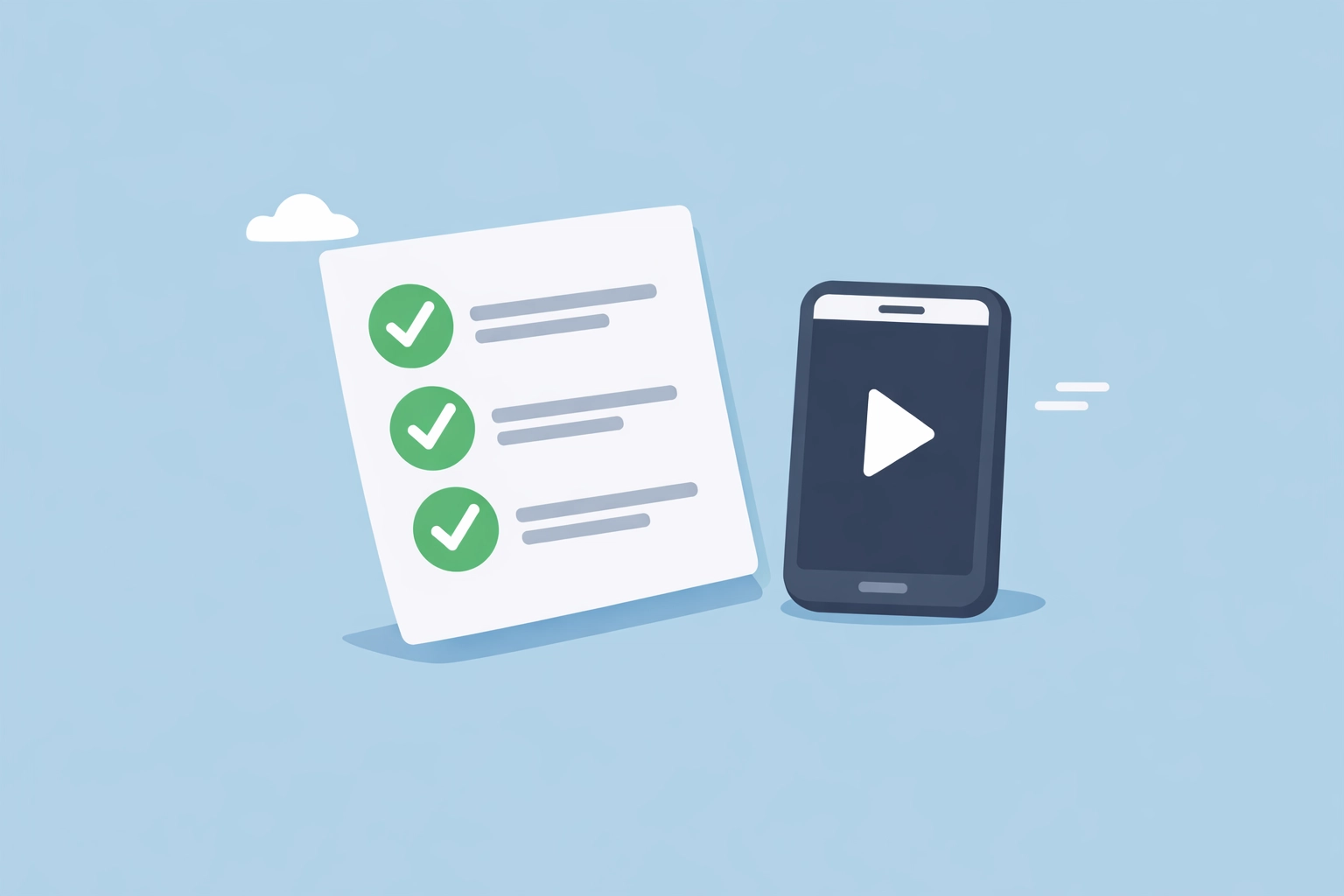 Lista de pasos completados para empezar la reparación de crédito legal y sin cuotas mensuales.