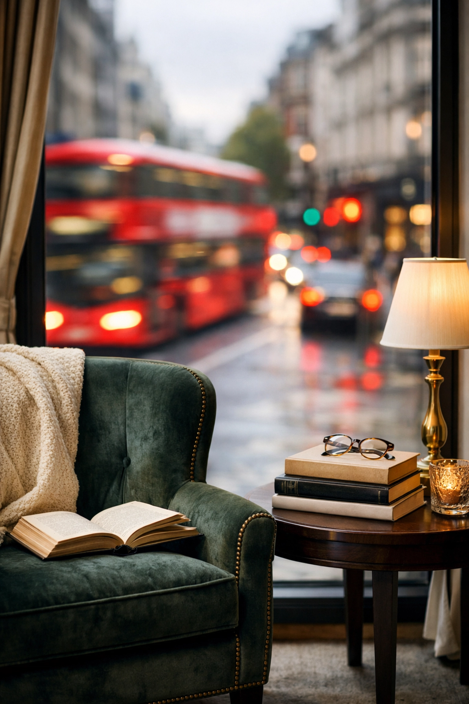 Soundproof secondary glazing protecting a quiet London apartment from street traffic noise.