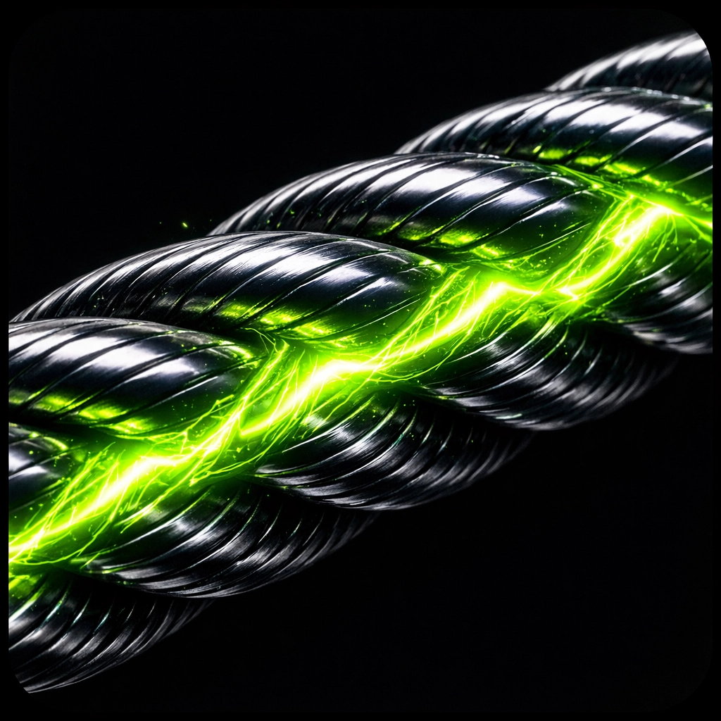 Close-up of a high-strength winch cable used for safe Dallas long distance recovery services.