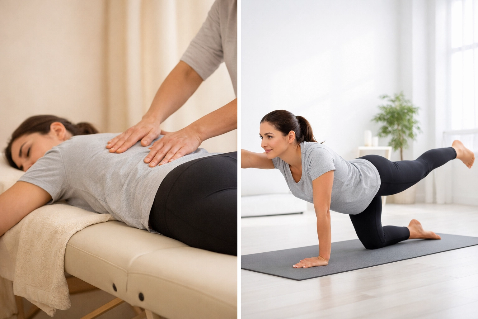 Comparison of passive sciatica treatment versus active rehabilitation exercises