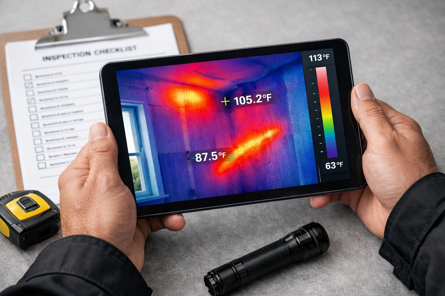 Inspection préachat professionnelle d'une maison à Québec avec imagerie thermique