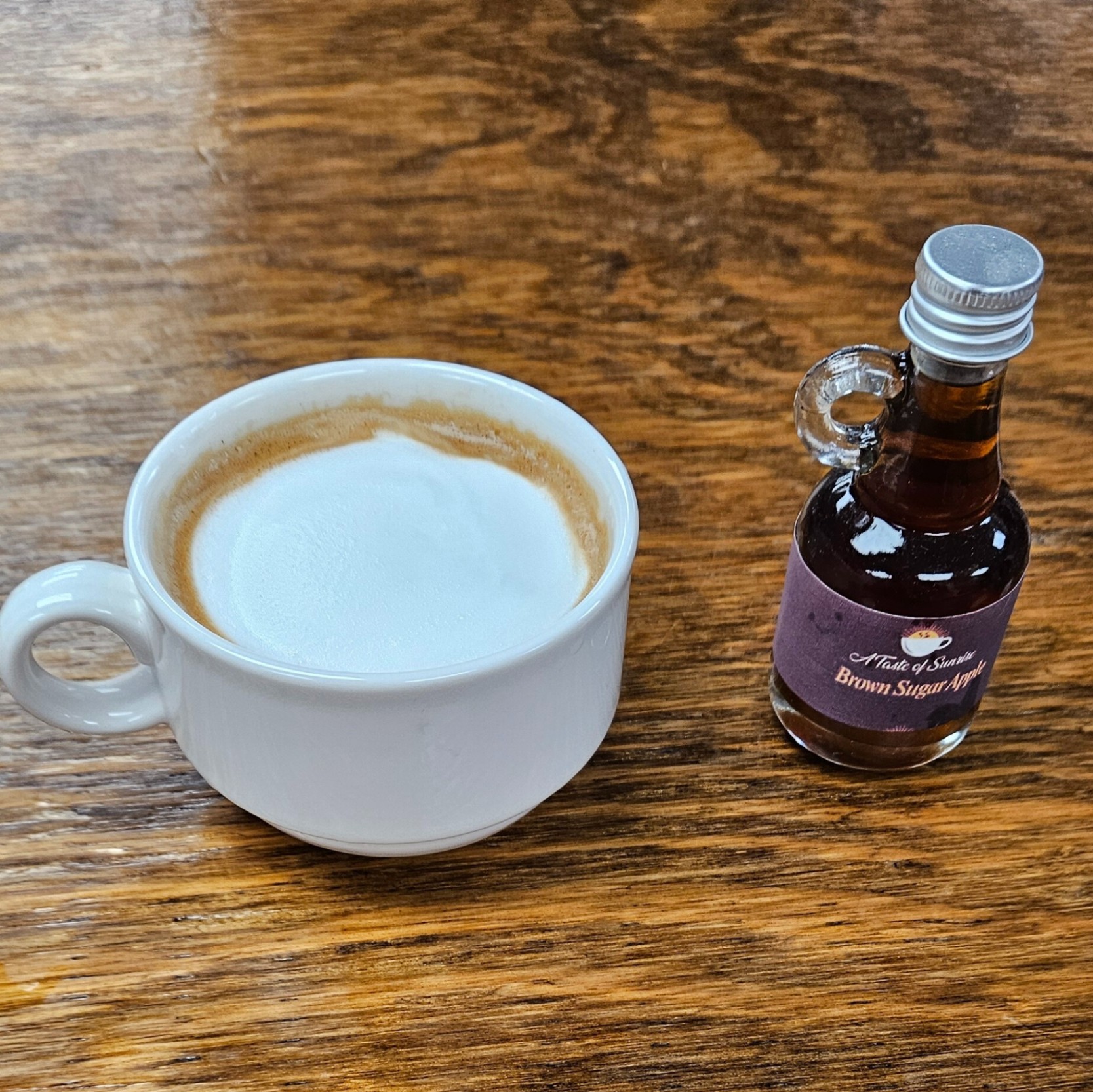 Frothy Latte & Brown Sugar Apple Syrup