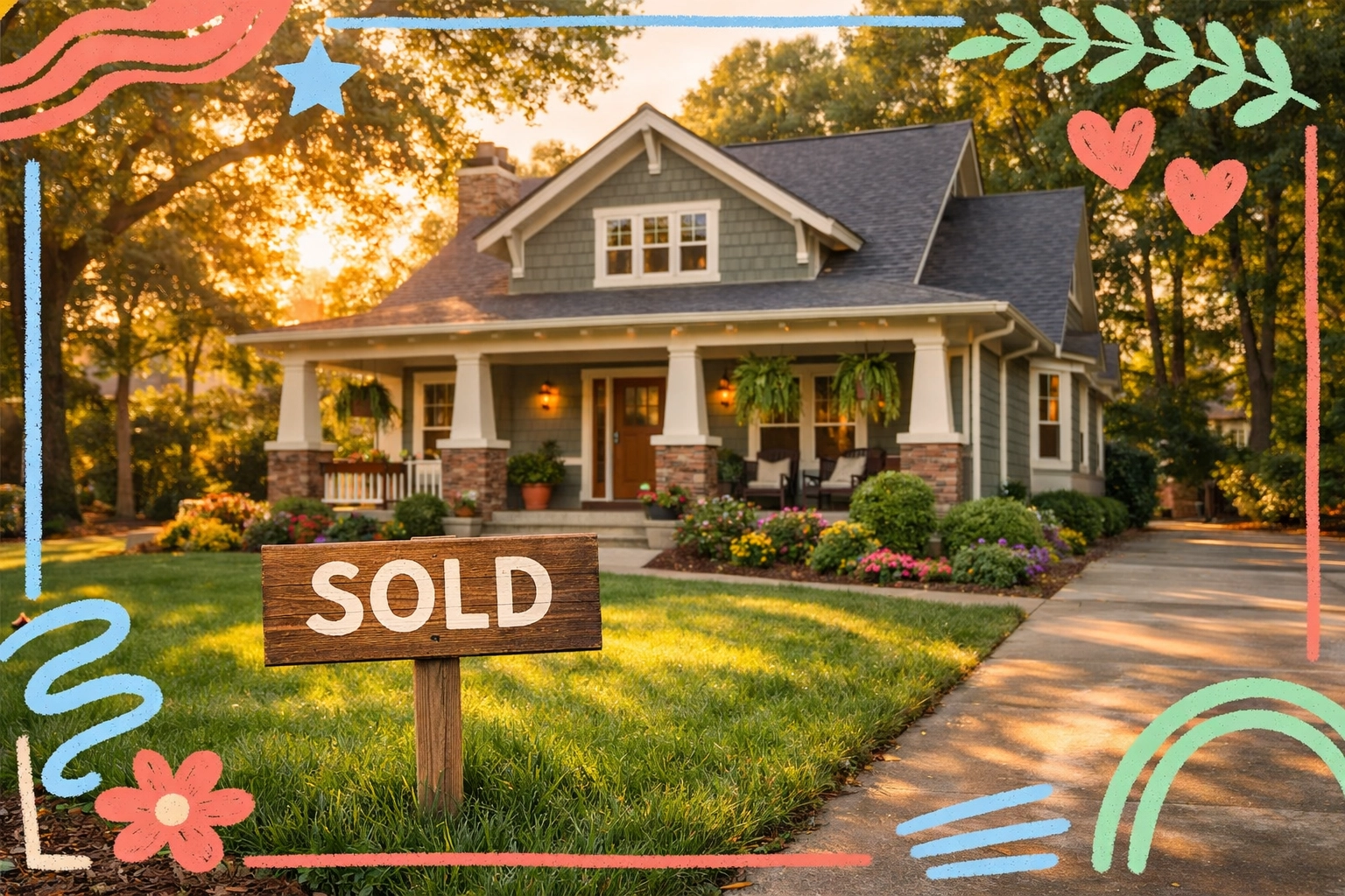 Sold craftsman home in West Cobb neighborhood with mature trees and landscaping Sold craftsman home in West Cobb neighborhood with mature trees and landscaping