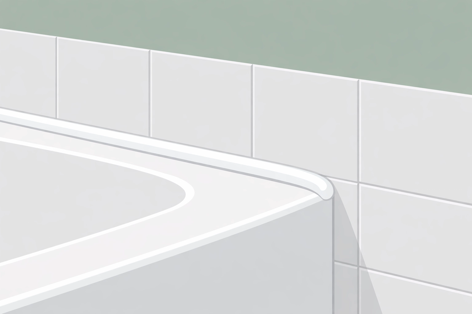 Fresh white silicone caulking on a bathtub in a Burnaby home for a professional bathroom refresh.