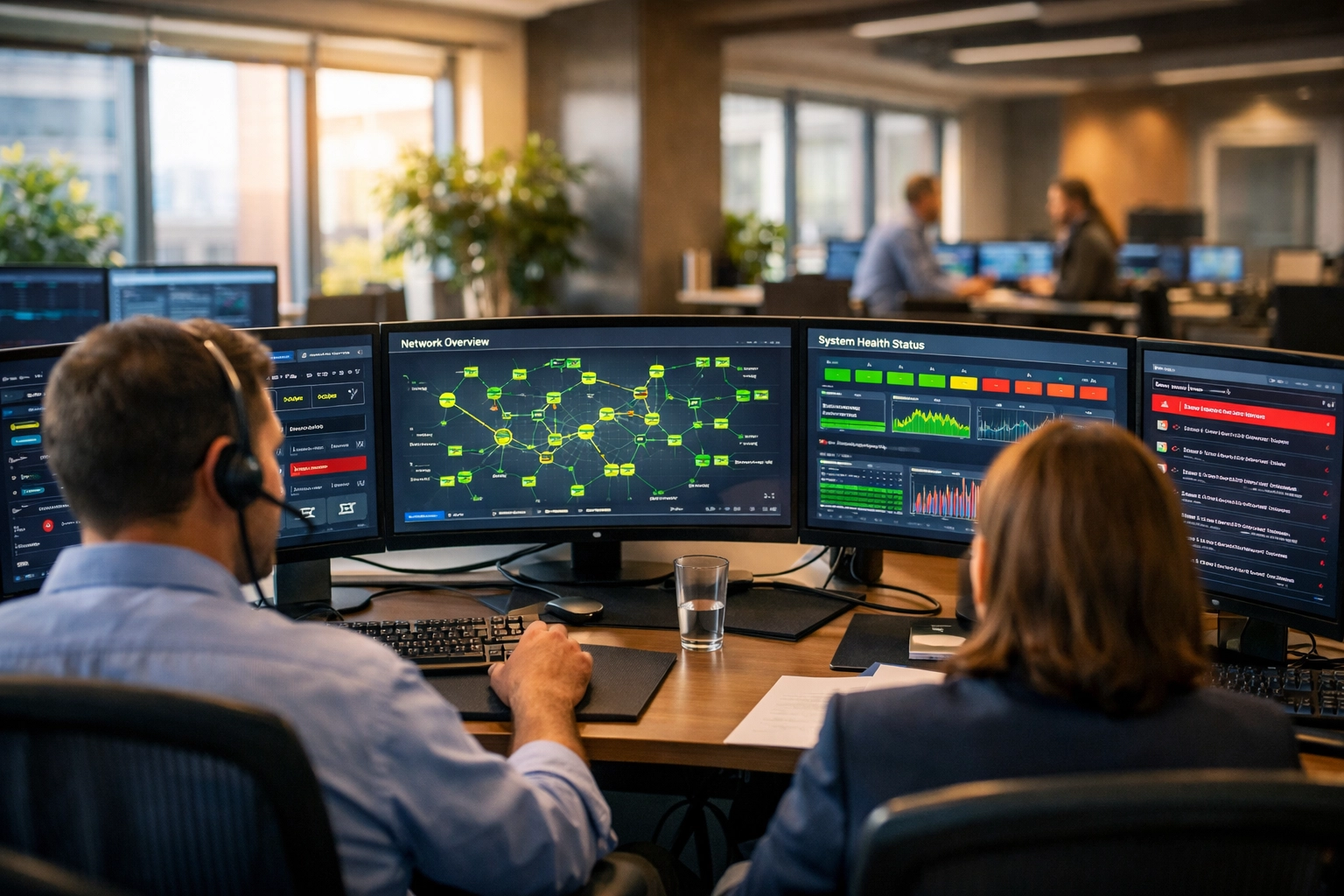 IT operations command center monitoring ServiceNow ITOM dashboards for real-time compliance management