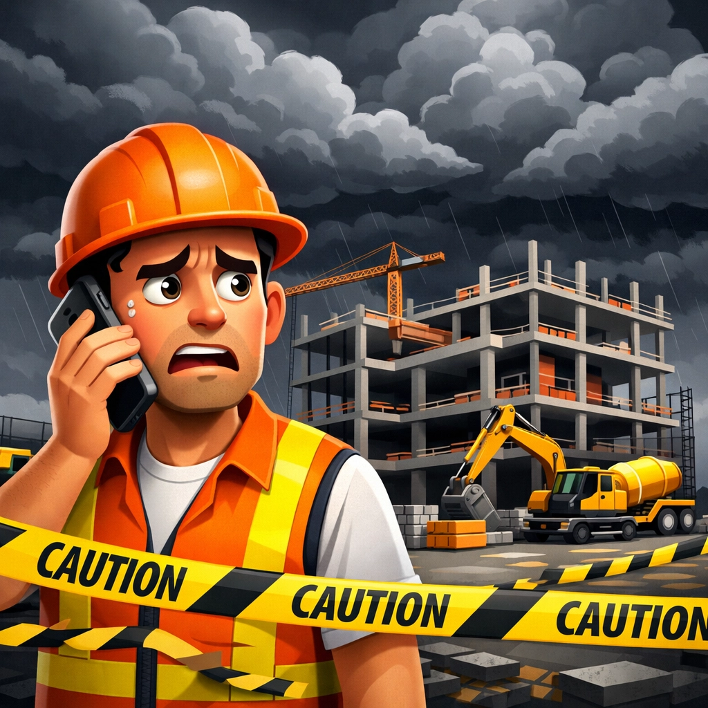 Contractor comparing suppliers